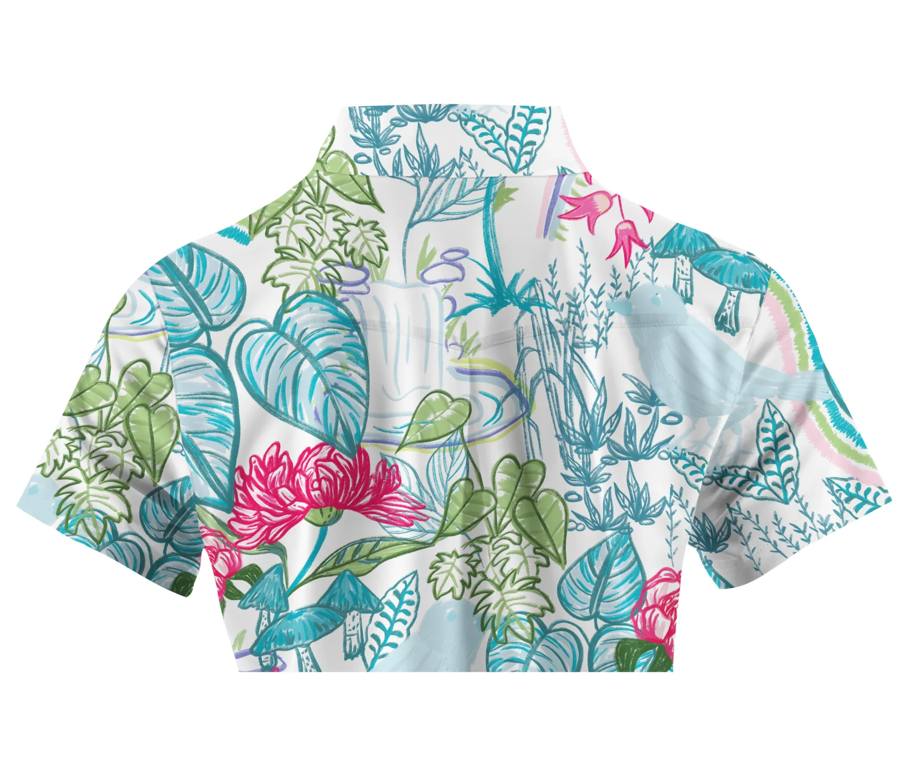 Cherryswing Women's Tropical Rainforest Golf Short Sleeve Polo Shirt