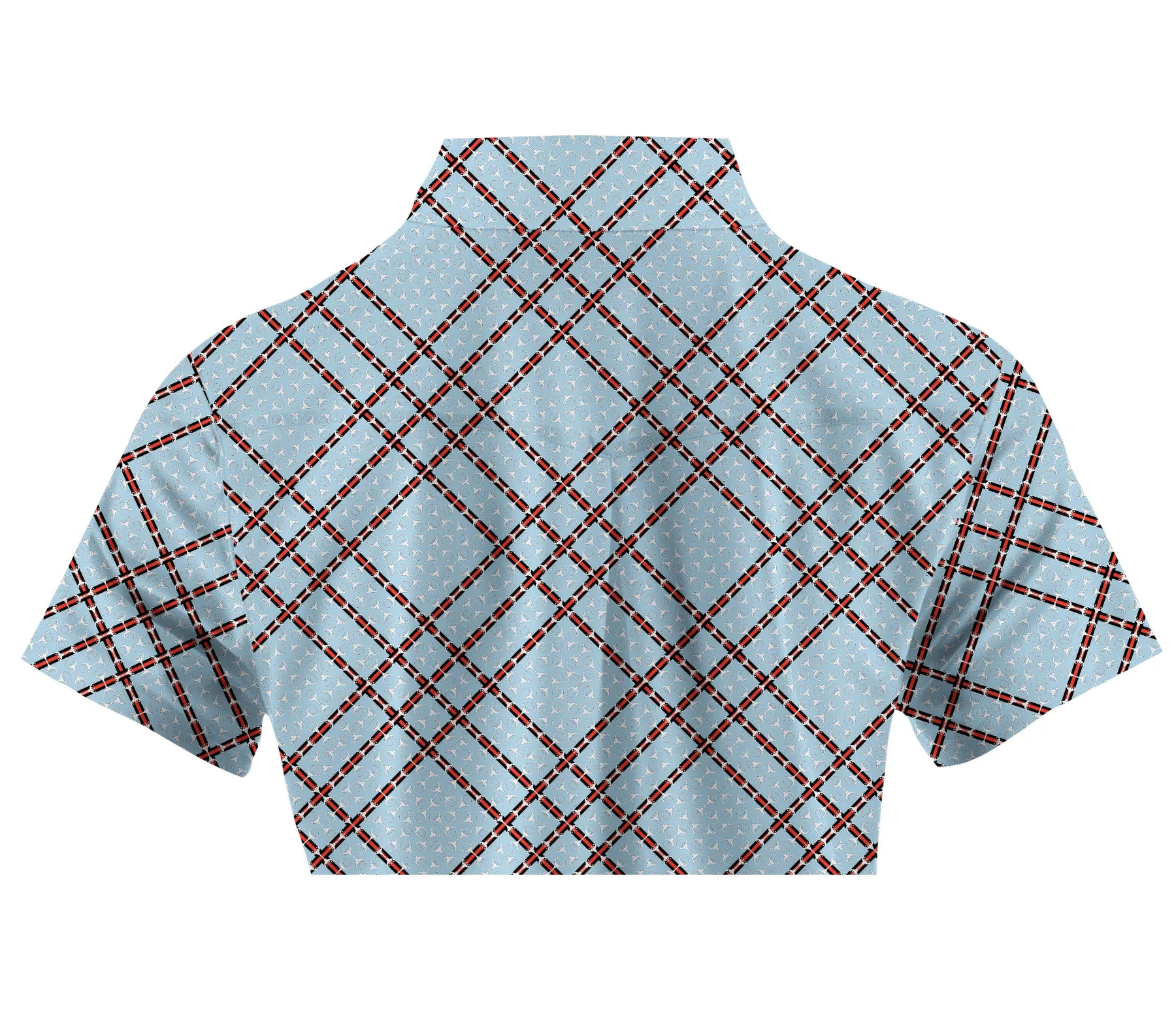 Cherryswing Women's Cassic Scottish Tartan Golf Short Sleeve Polo Shirt