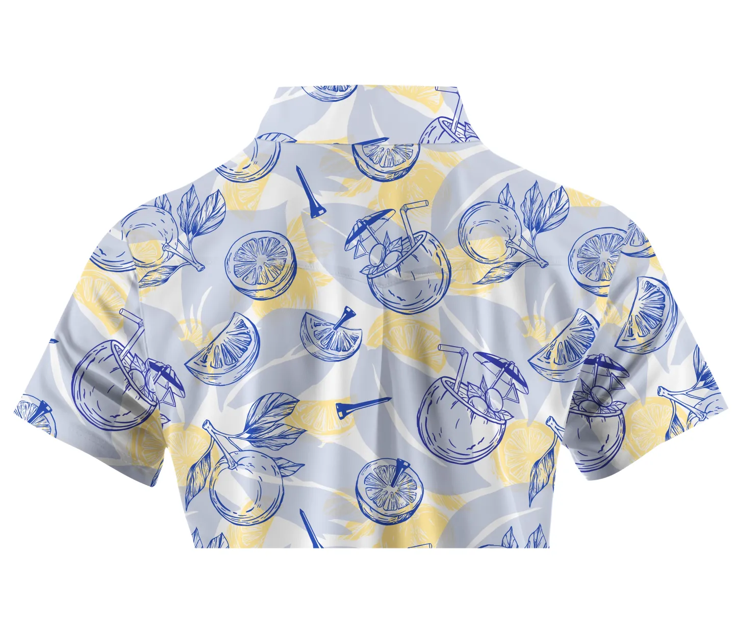 Cherryswing Women's Citrus Cocktails Golf Short Sleeve Polo Shirt