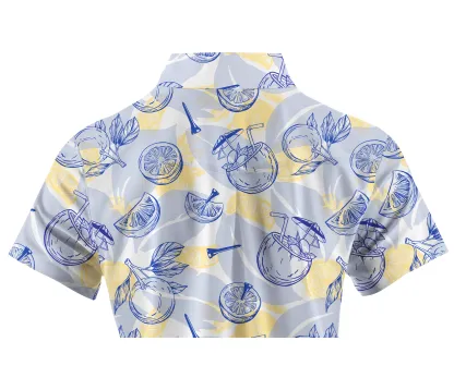 Cherryswing Women's Citrus Cocktails Golf Short Sleeve Polo Shirt