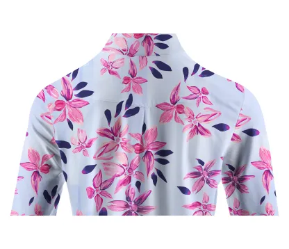 Cherryswing Women's Springtime Garden Golf Long Sleeve Polo Shirt