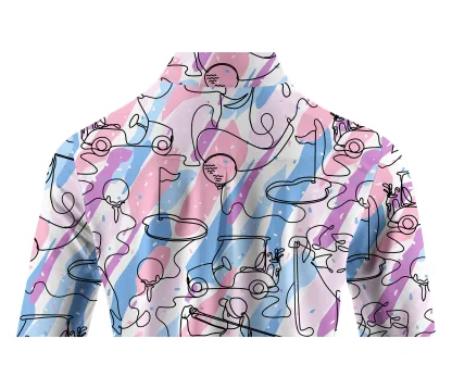 Cherryswing Women's Party in Course Golf Long Sleeve Polo Shirt