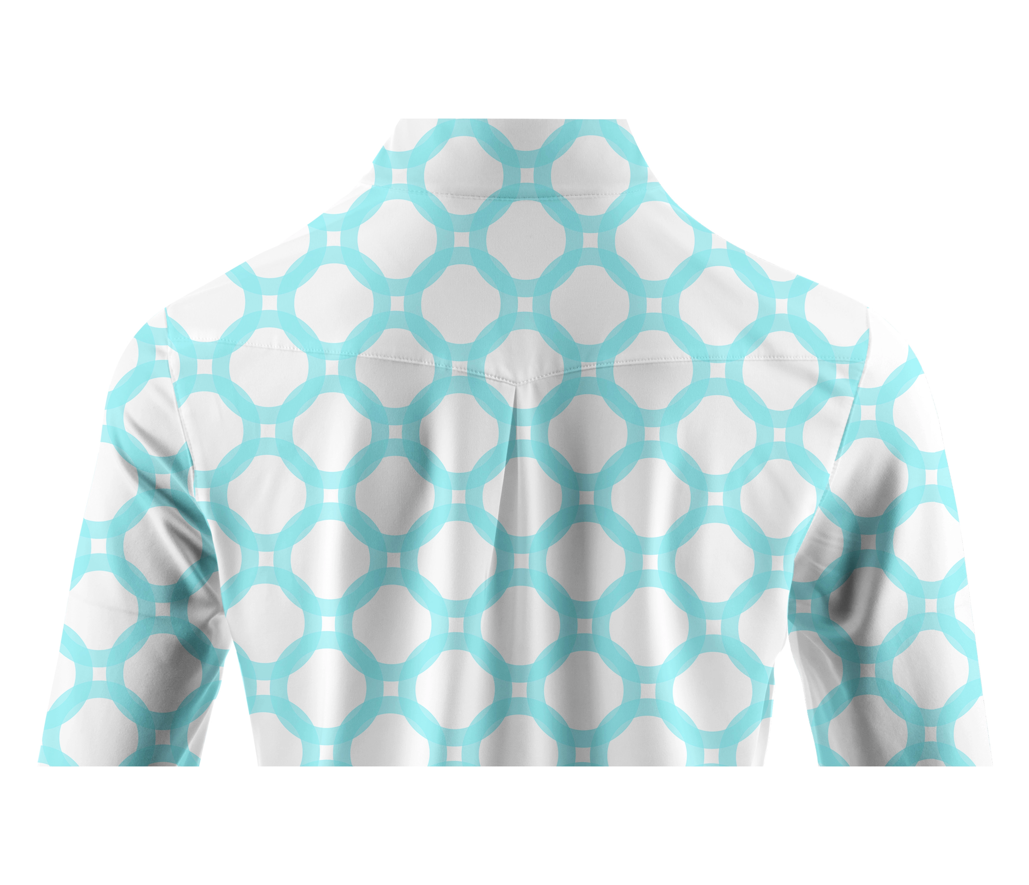Cherryswing Women's Interlocking Geometric Golf Long Sleeve Polo Shirt