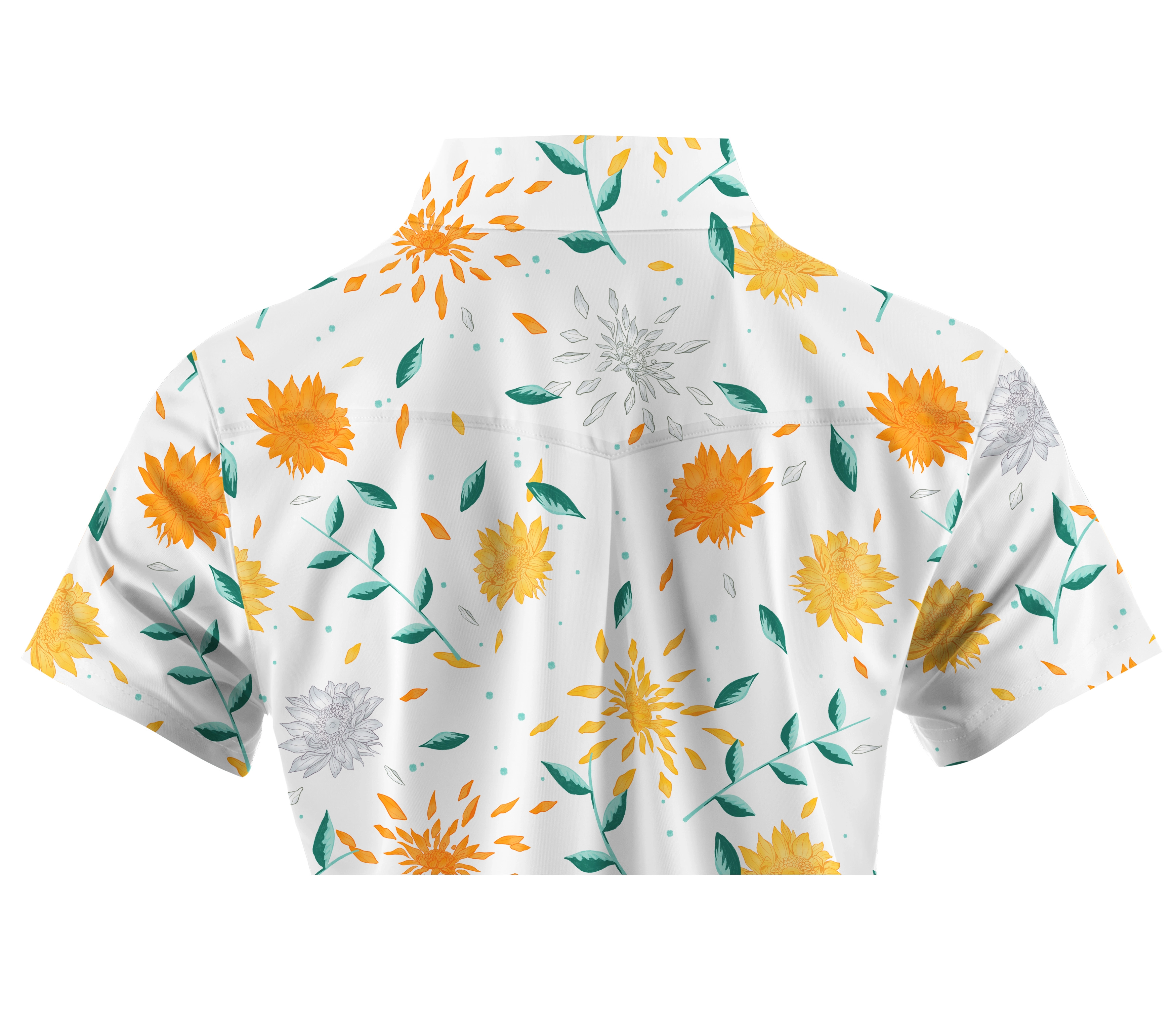 Cherryswing Women's Sunflower  Golf Short Sleeve Polo Shirt