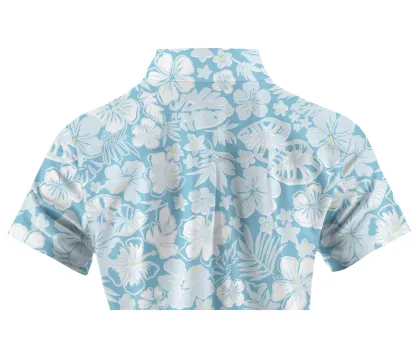 Cherryswing Women's Floral Pattern Short Sleeve Polo Shirt