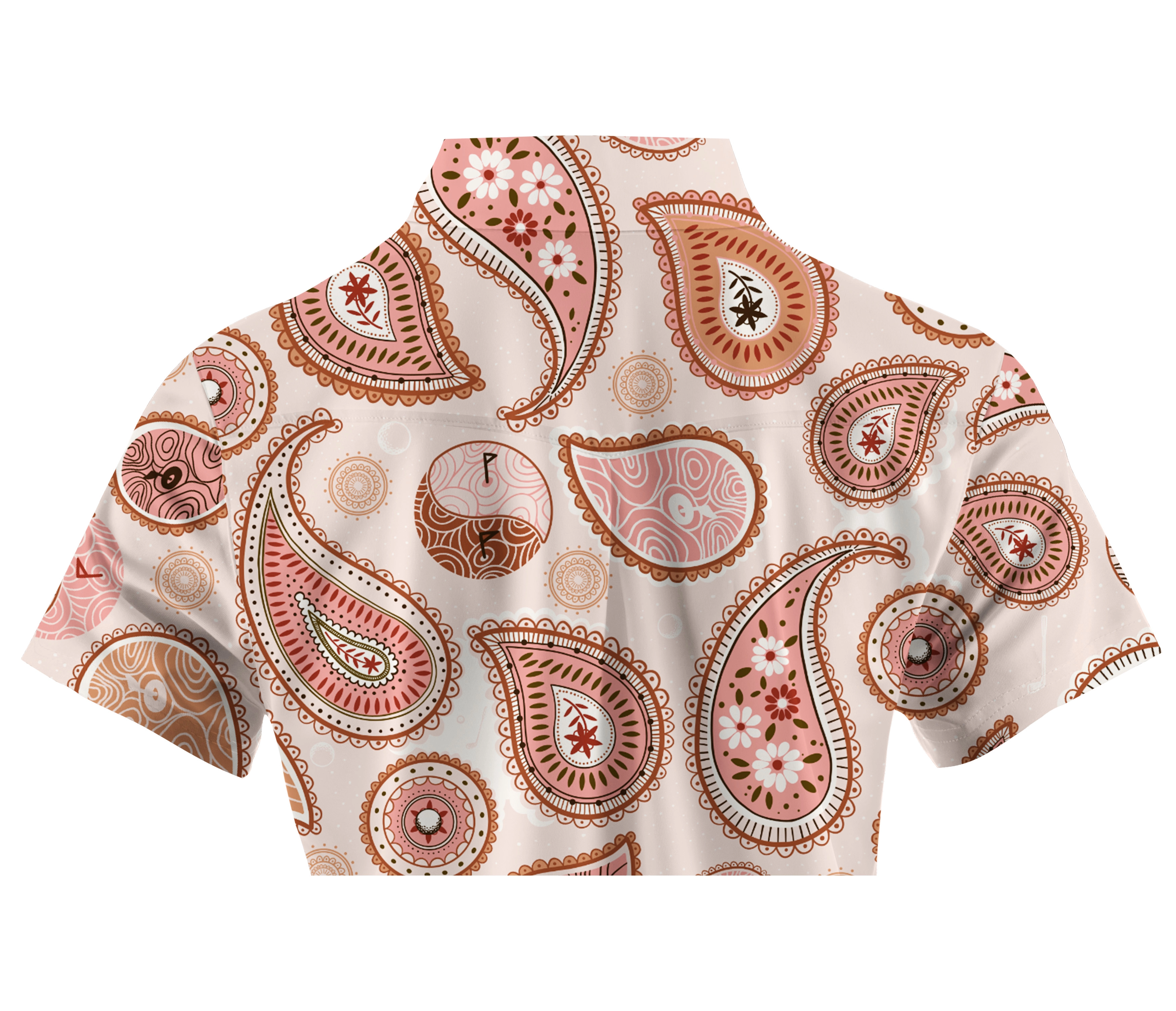 Cherryswing Women's Paisley Pattern Short Sleeve Polo Shirt
