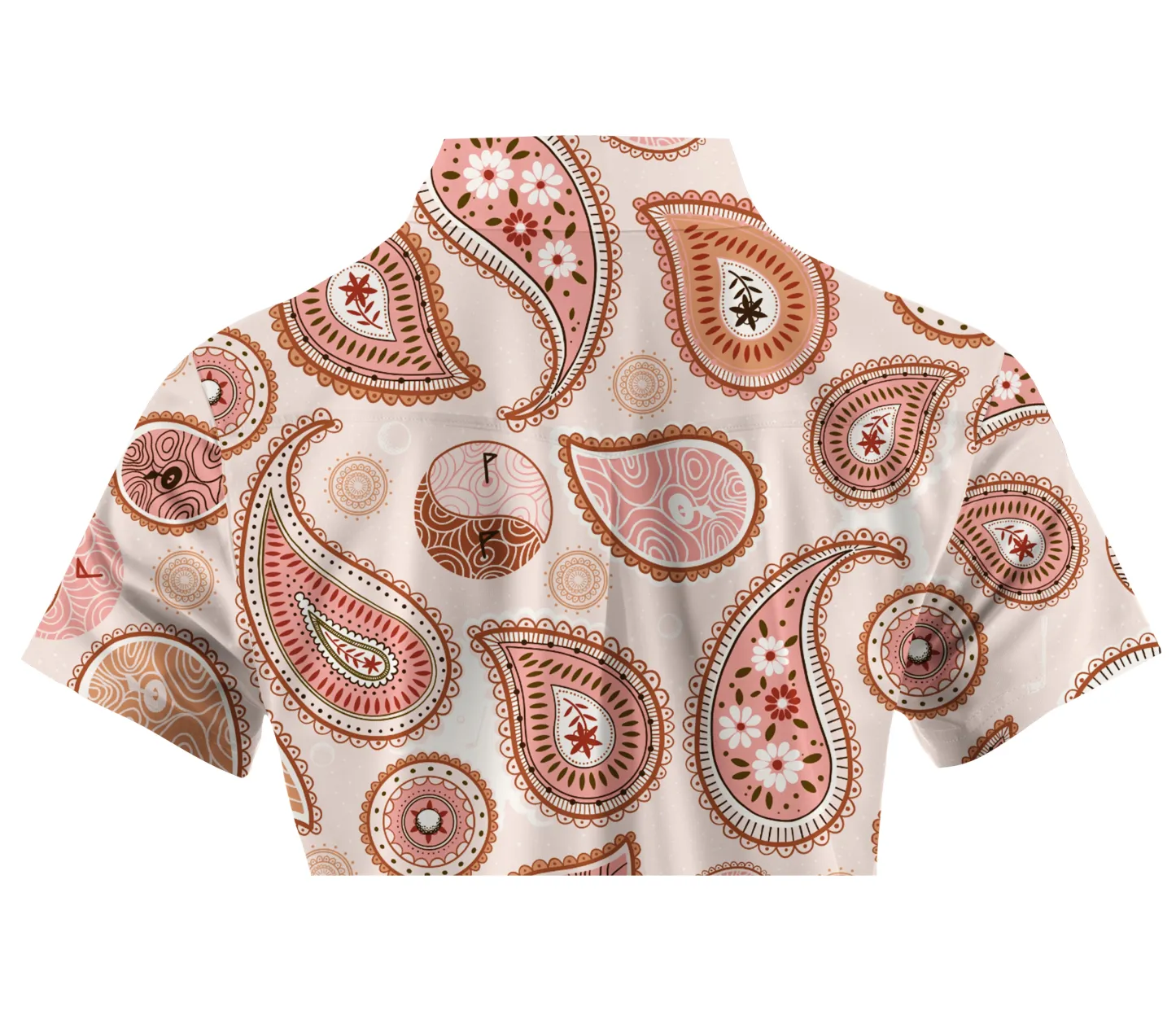 Cherryswing Women's Paisley Pattern Short Sleeve Polo Shirt