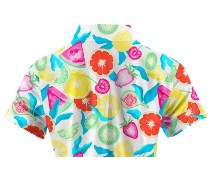 Cherryswing Women's Fruit Market Short Sleeve Polo Shirt