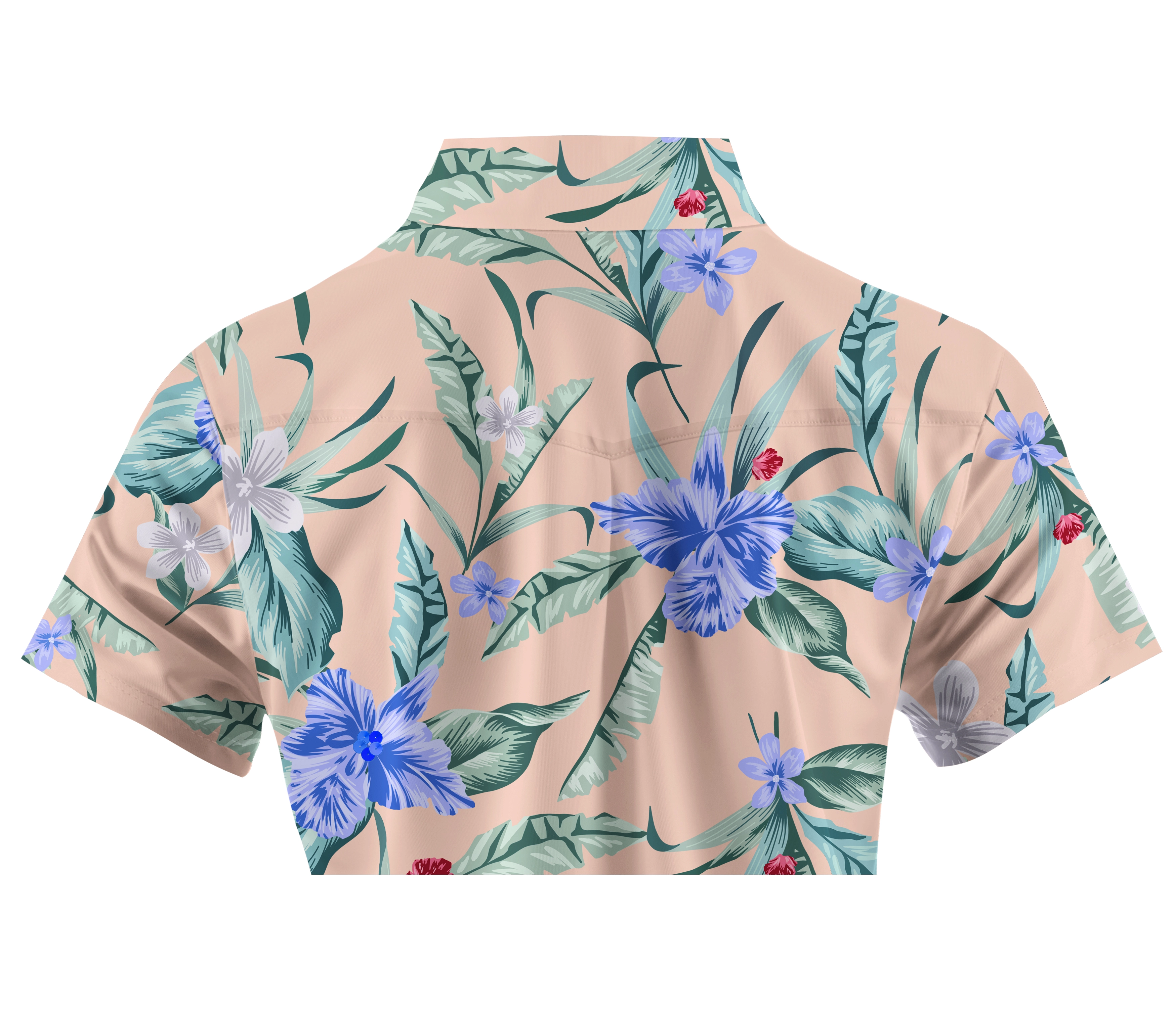 Cherryswing Women's Elegant Flowers Short Sleeve Polos