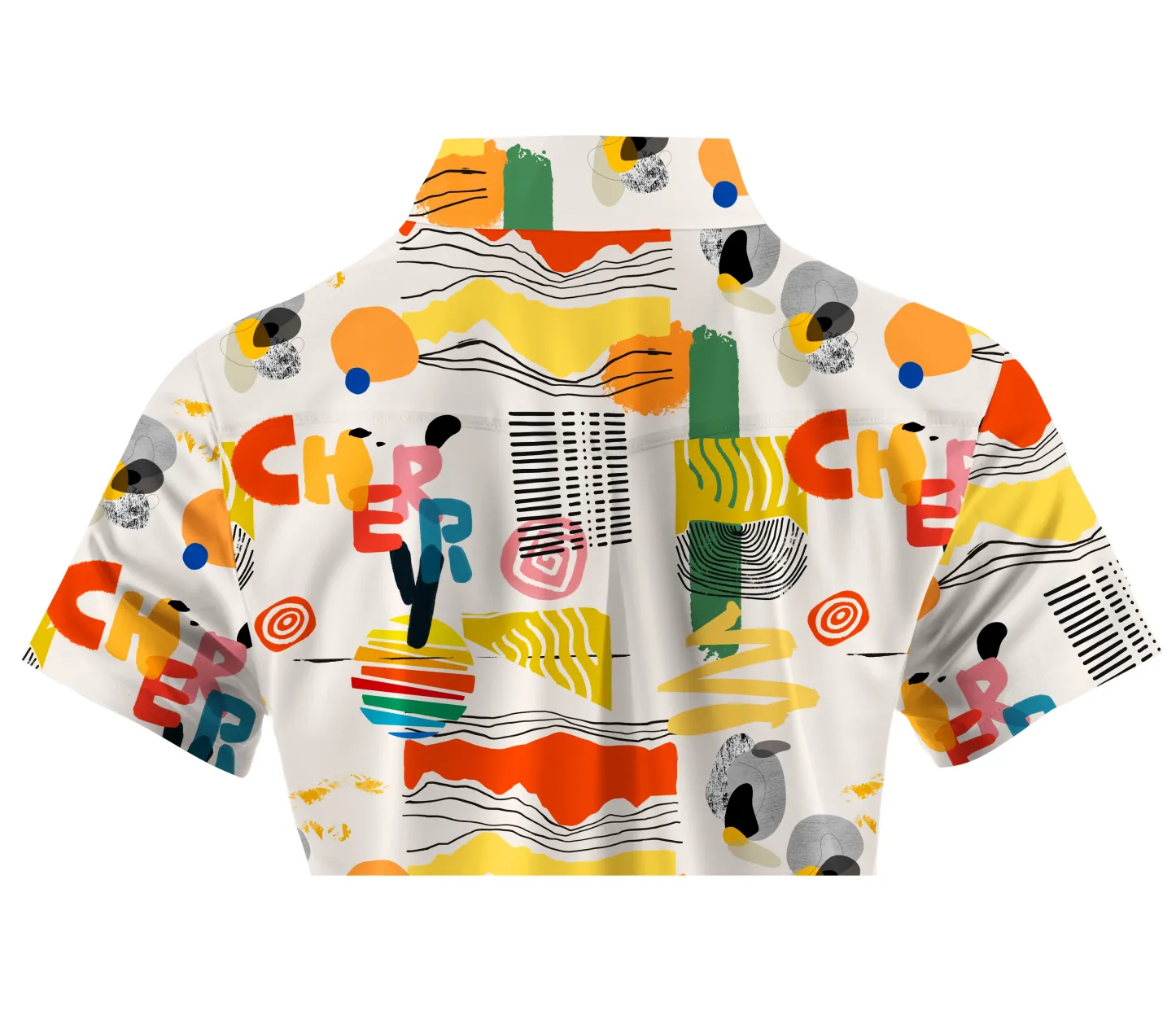 Cherryswing Women's Modern Art Short Sleeve Polos