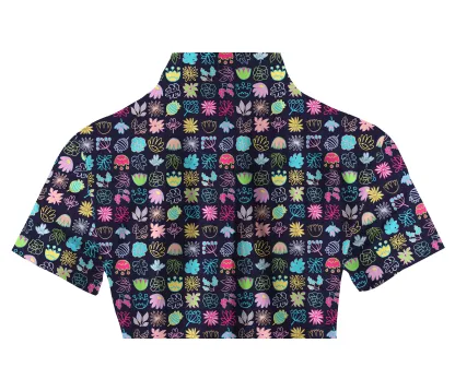 Cherryswing Women's Modern Art Short Sleeve Polos