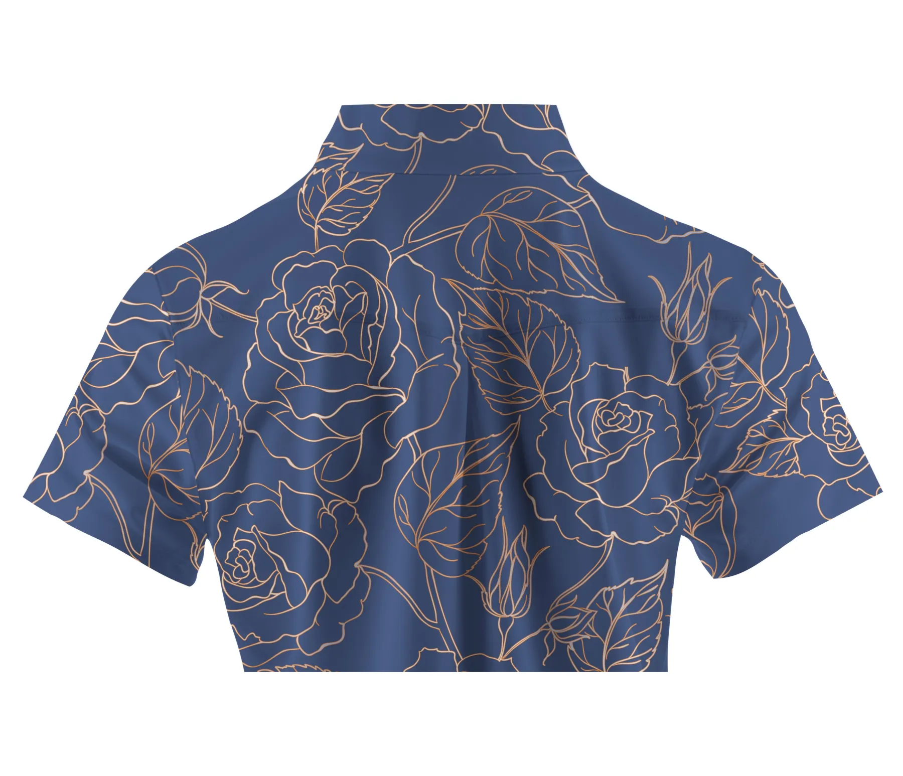 Cherryswing Women's Elegant Rose Short Sleeve Polos