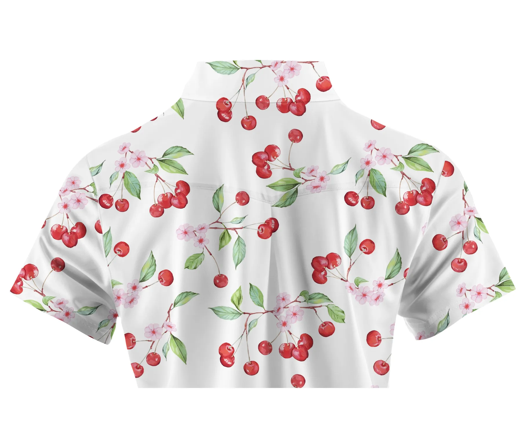 Cherryswing Women's Cherry Blossoms Short Sleeve Polos