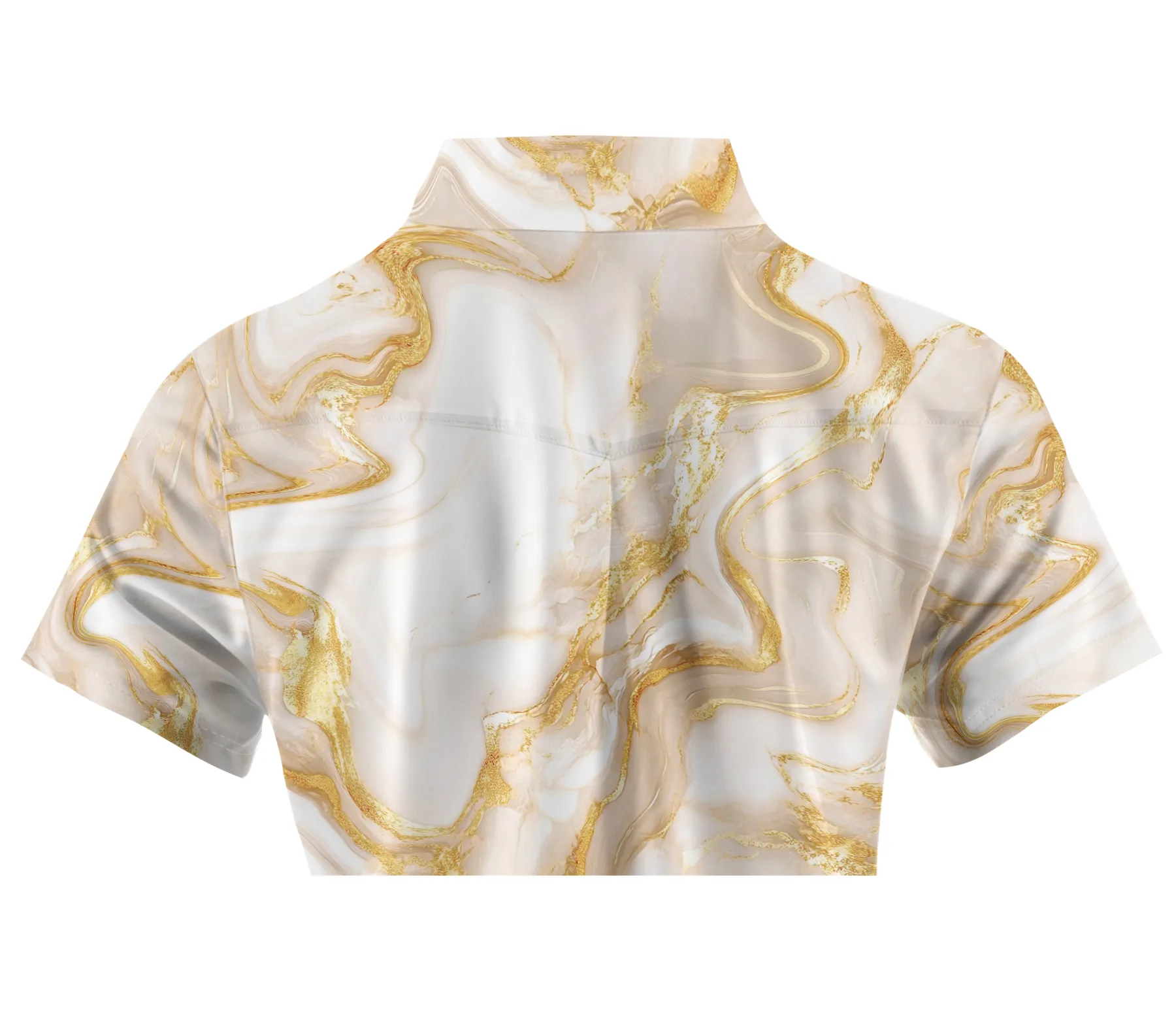 Cherryswing Women's Luxurious Marble Short Sleeve Polos