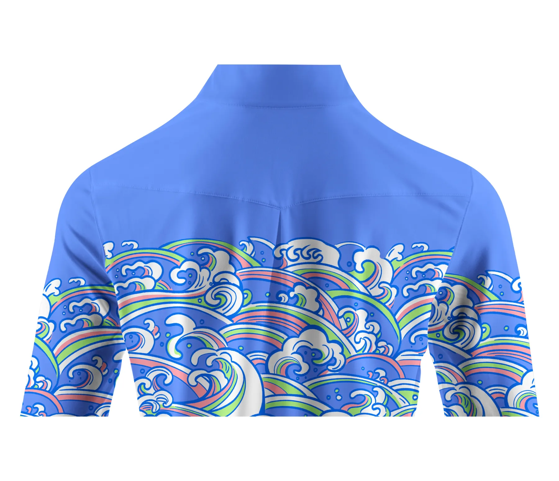 Cherryswing Women's Energy of Ocean Long Sleeve Polo Shirt