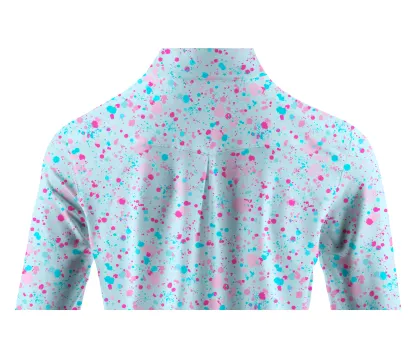 Cherryswing Women's Confetti Celebration Long Sleeve Polo Shirt
