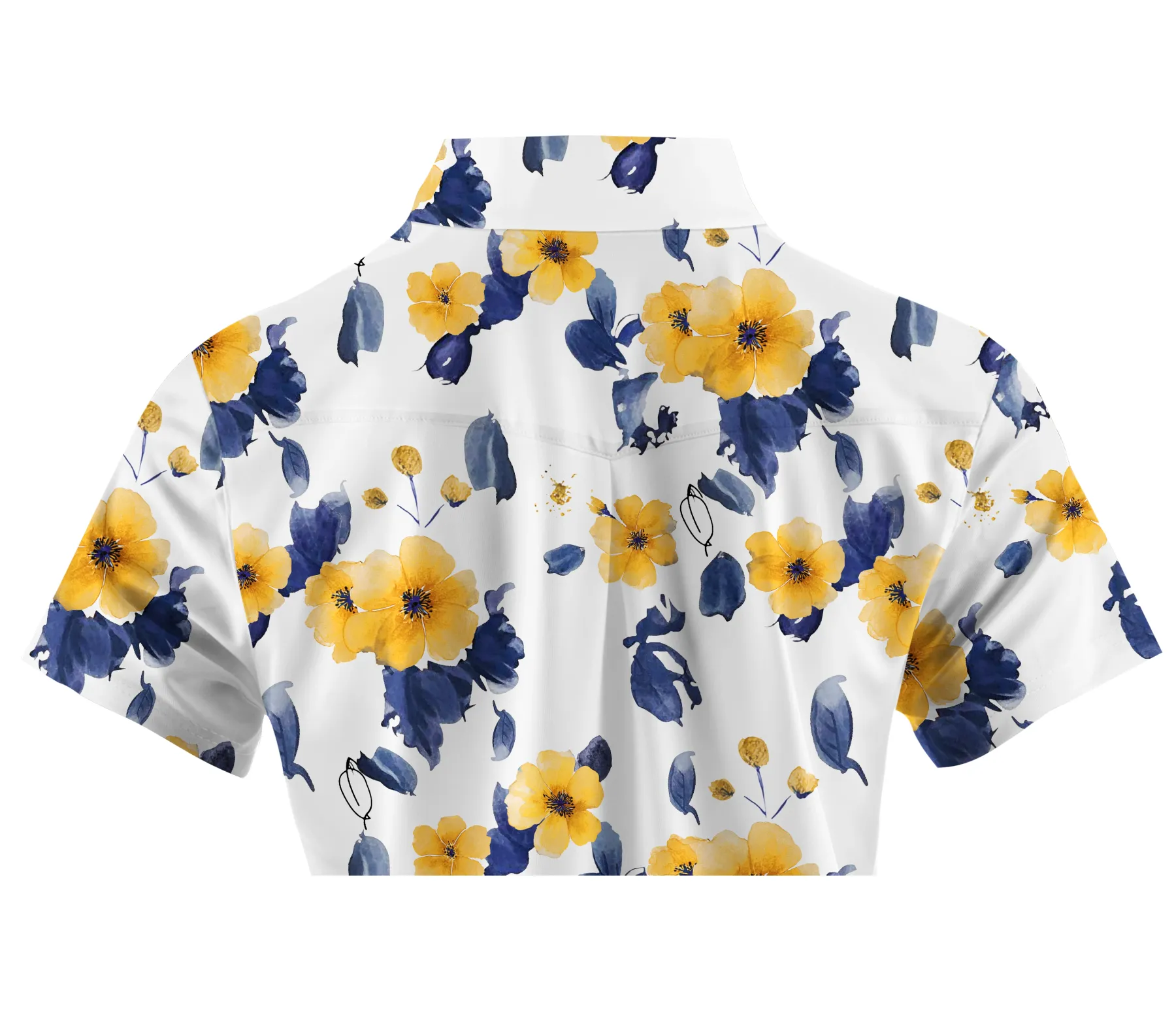 Cherryswing Women's Watercolor Garden Short Sleeve Polos