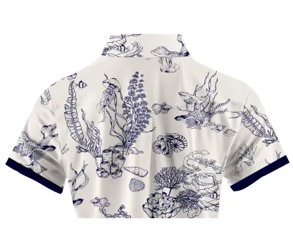 Cherryswing Women's Whimsical Nature Short Sleeve Polos