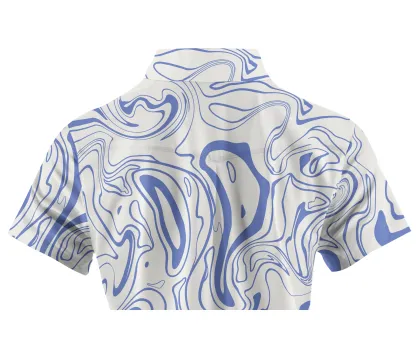 Cherryswing Women's Flowing Water Short Sleeve Polos