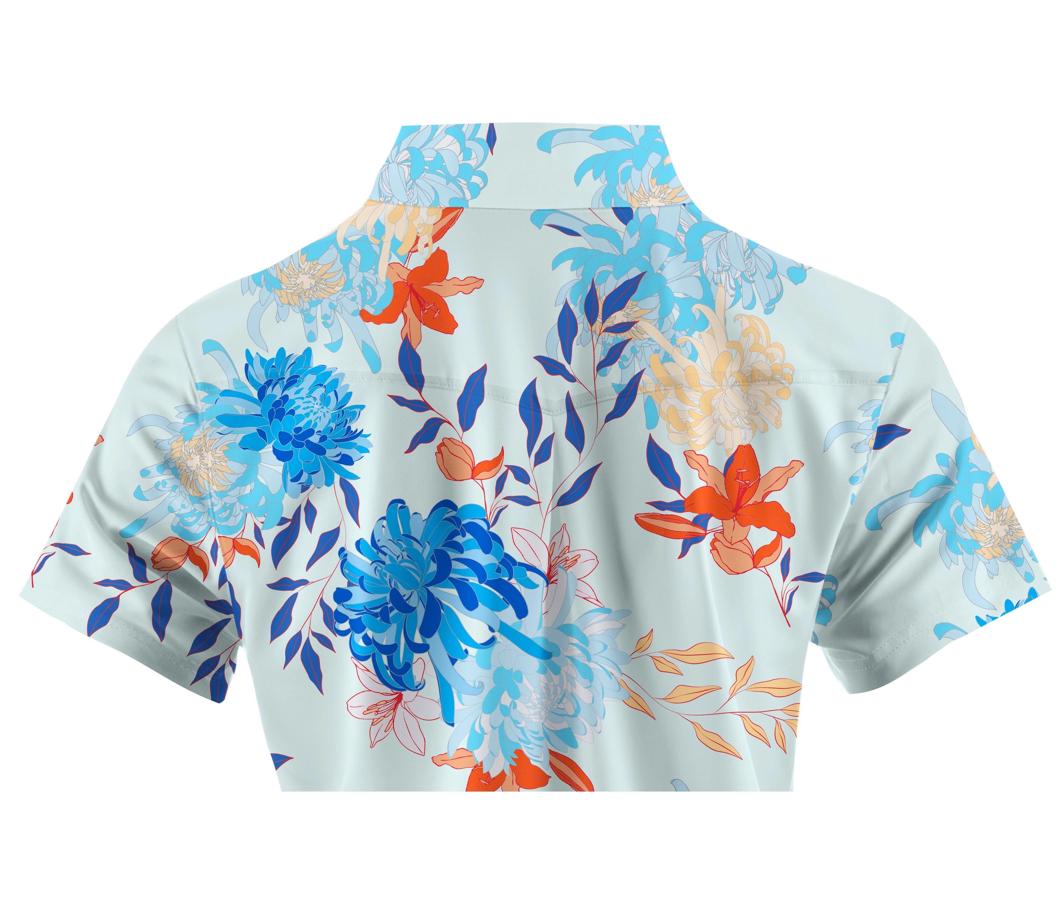 Cherryswing Women's Vivid Floral Short Sleeve Polos