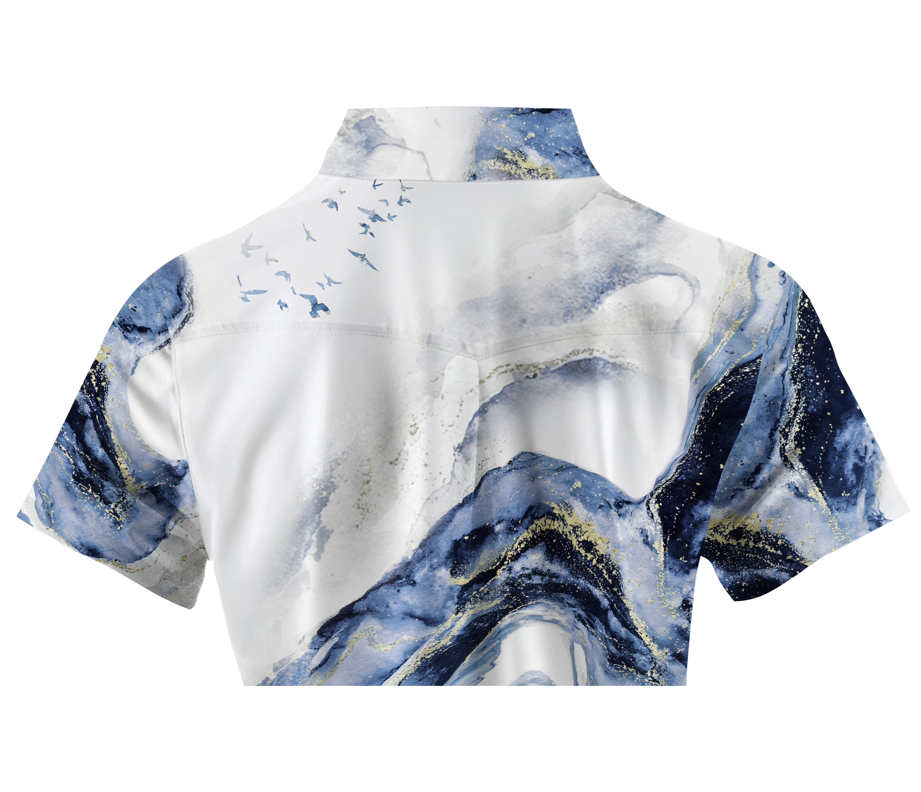 Cherryswing Women's Natural Patterns Short Sleeve Polos