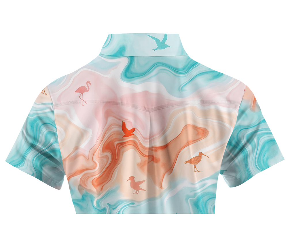 Cherryswing Women's Coastal Mirage Short Sleeve Polos