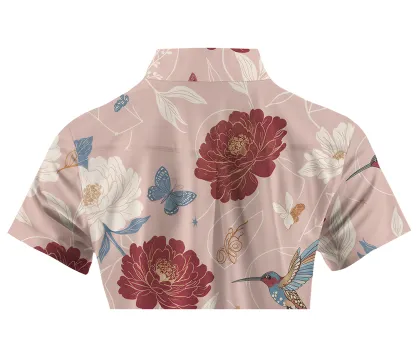 Cherryswing Women's Enchanted Garden Short Sleeve Polos