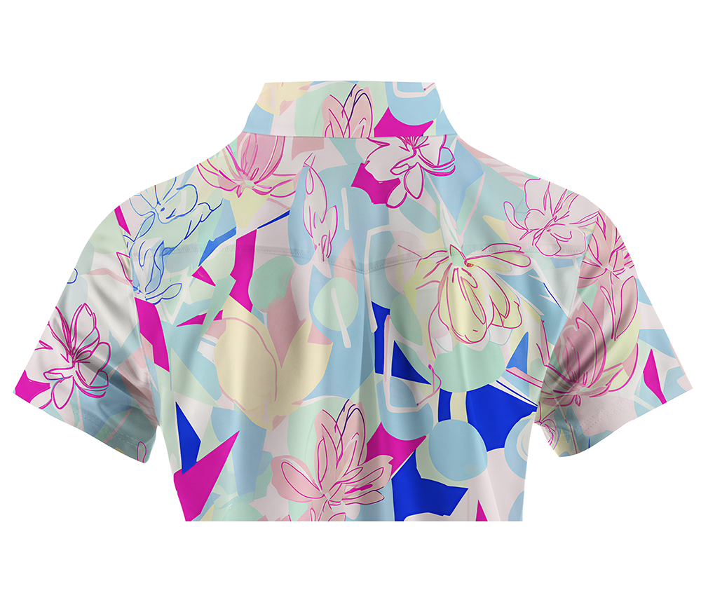 Cherryswing Women's Neon Bloom Short Sleeve Polos
