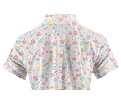 Cherryswing Women's kawaii Sweet Treats Short Sleeve Polos