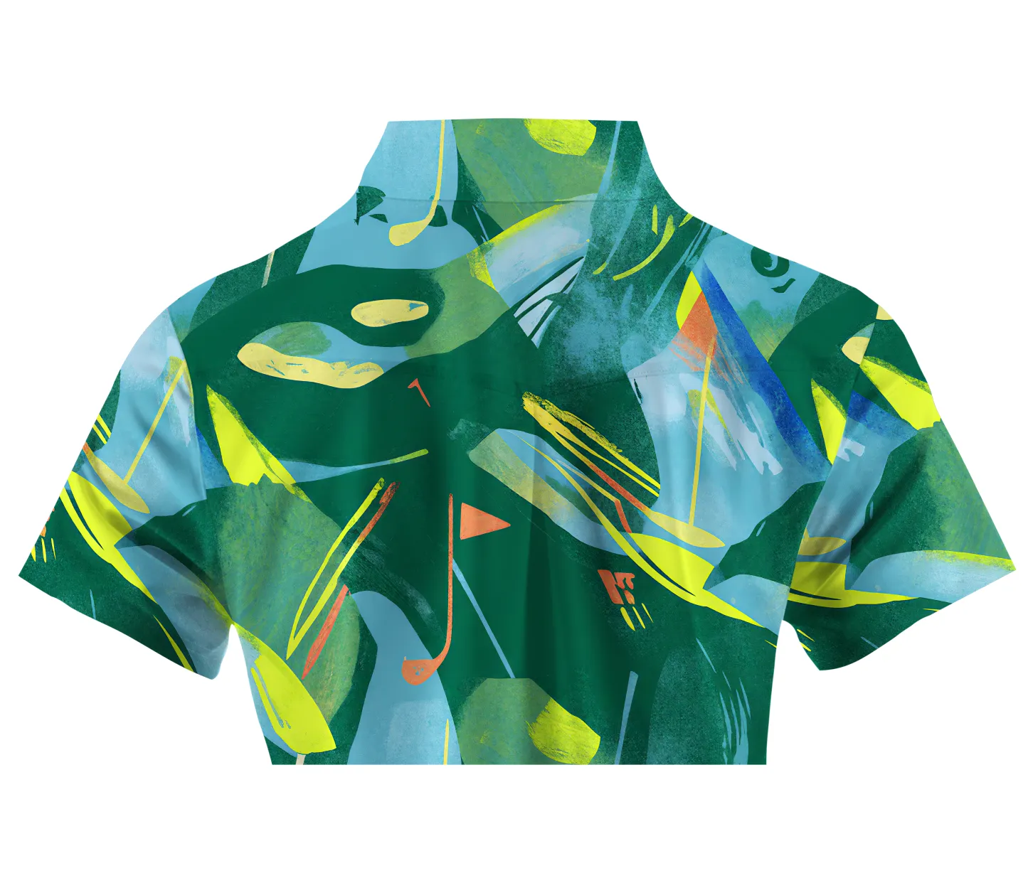 Cherryswing Women's Hawaiian Palm Leaf Short Sleeve Polos