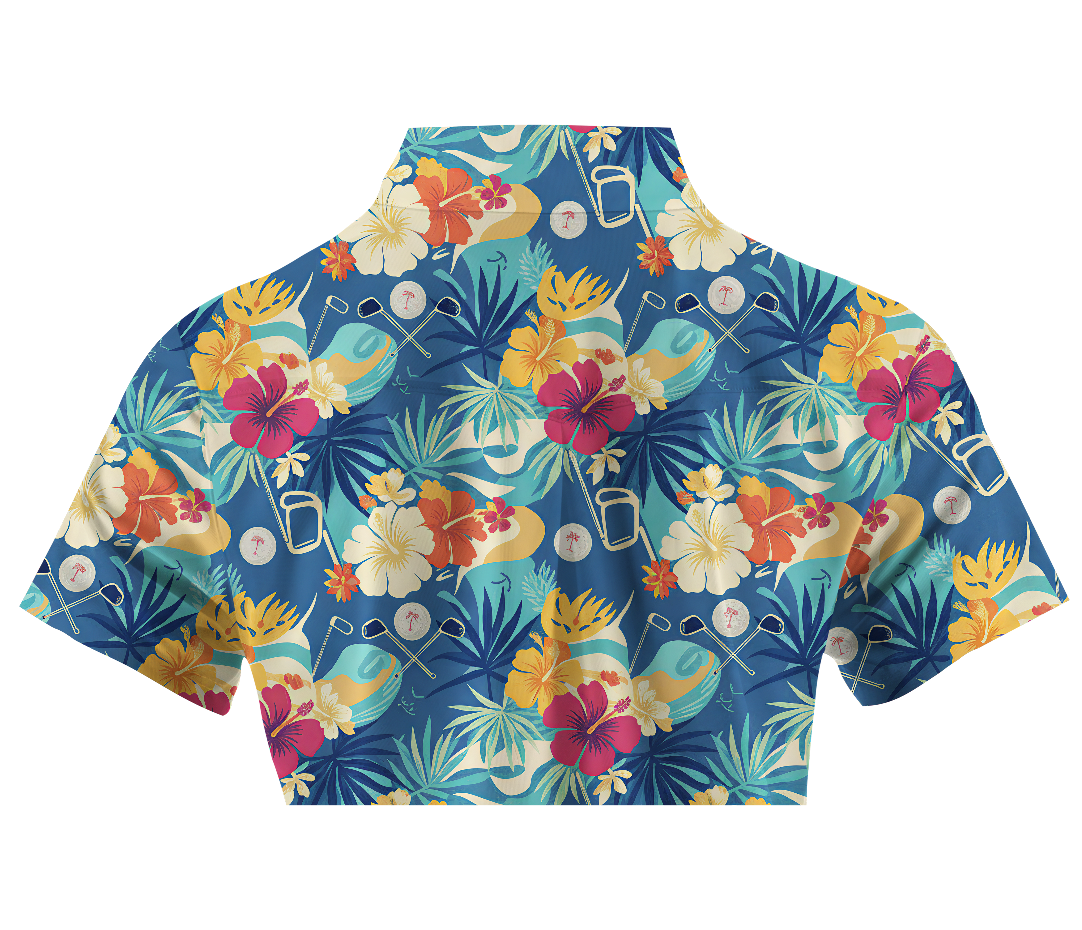 Cherryswing Women's Hawaiian Golf Floral Short Sleeve Polos