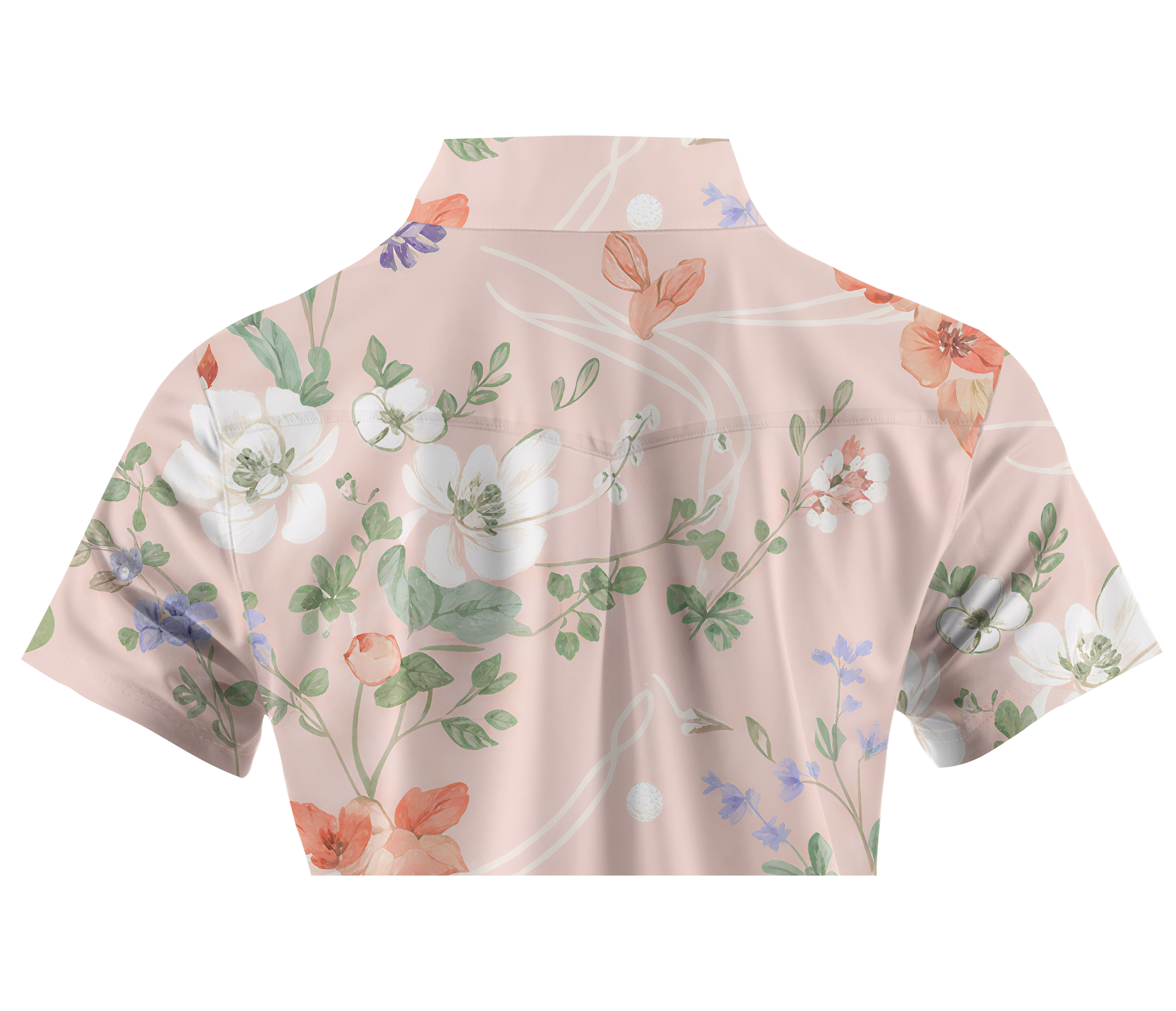 Cherryswing Women's Floral Par Short Sleeve Polos