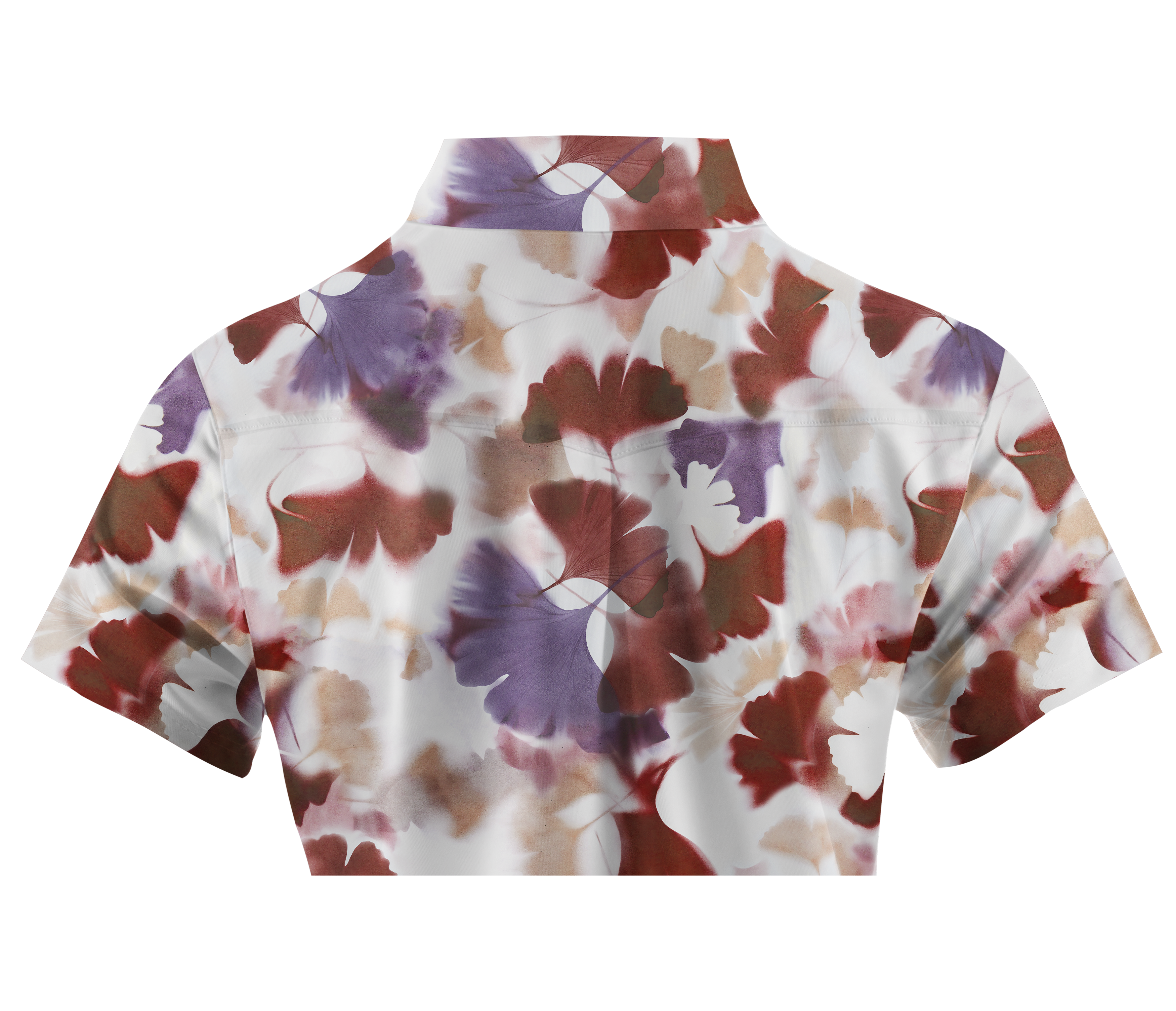 Cherryswing Women's Autumn Leaf Short Sleeve Polos
