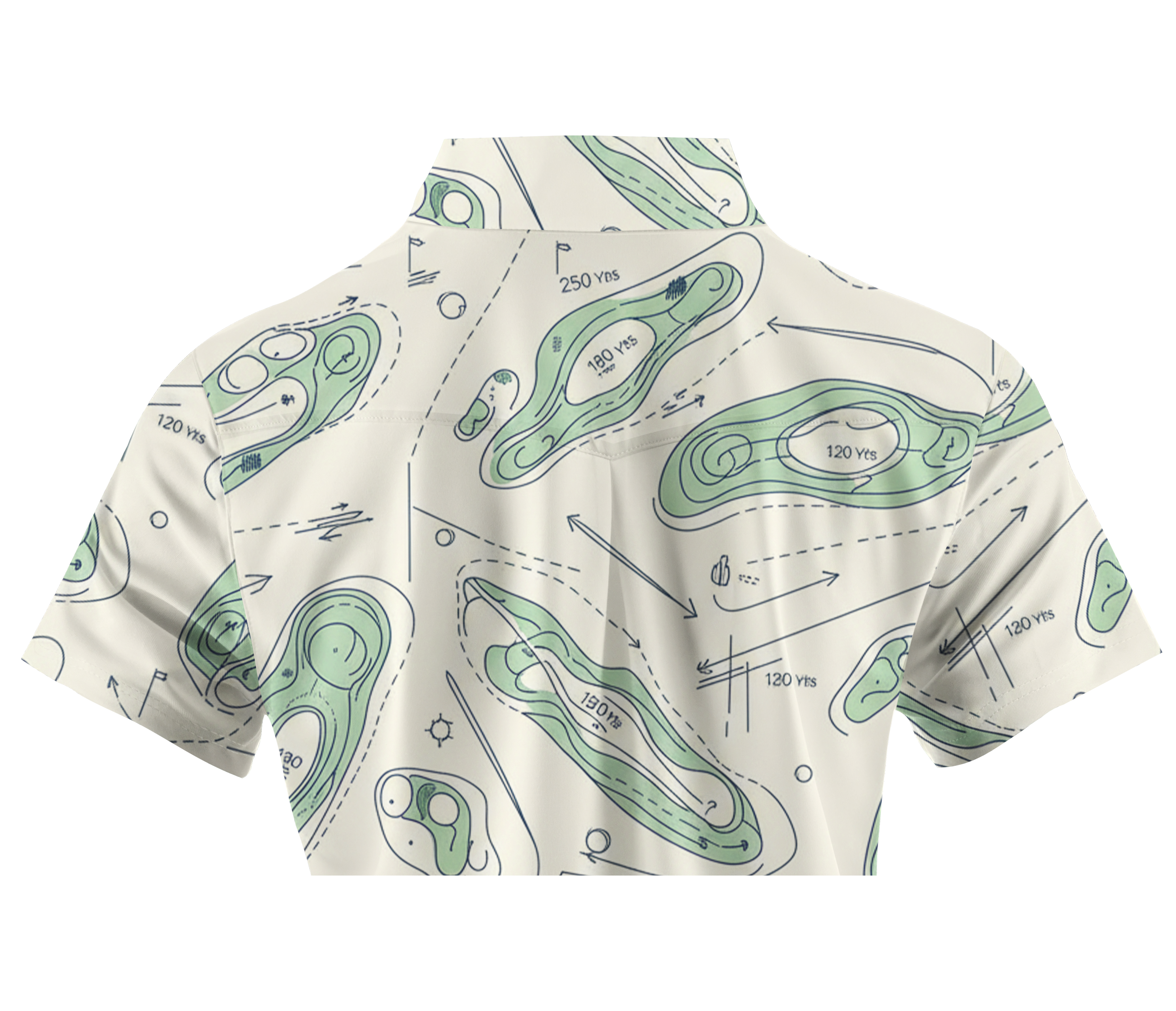 Cherryswing Women's Fairway Cartography Short Sleeve Polos