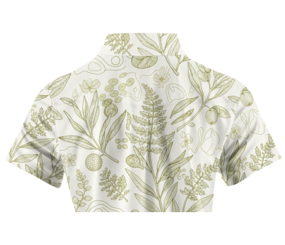Cherryswing Women's Green Botanica Short Sleeve Polos