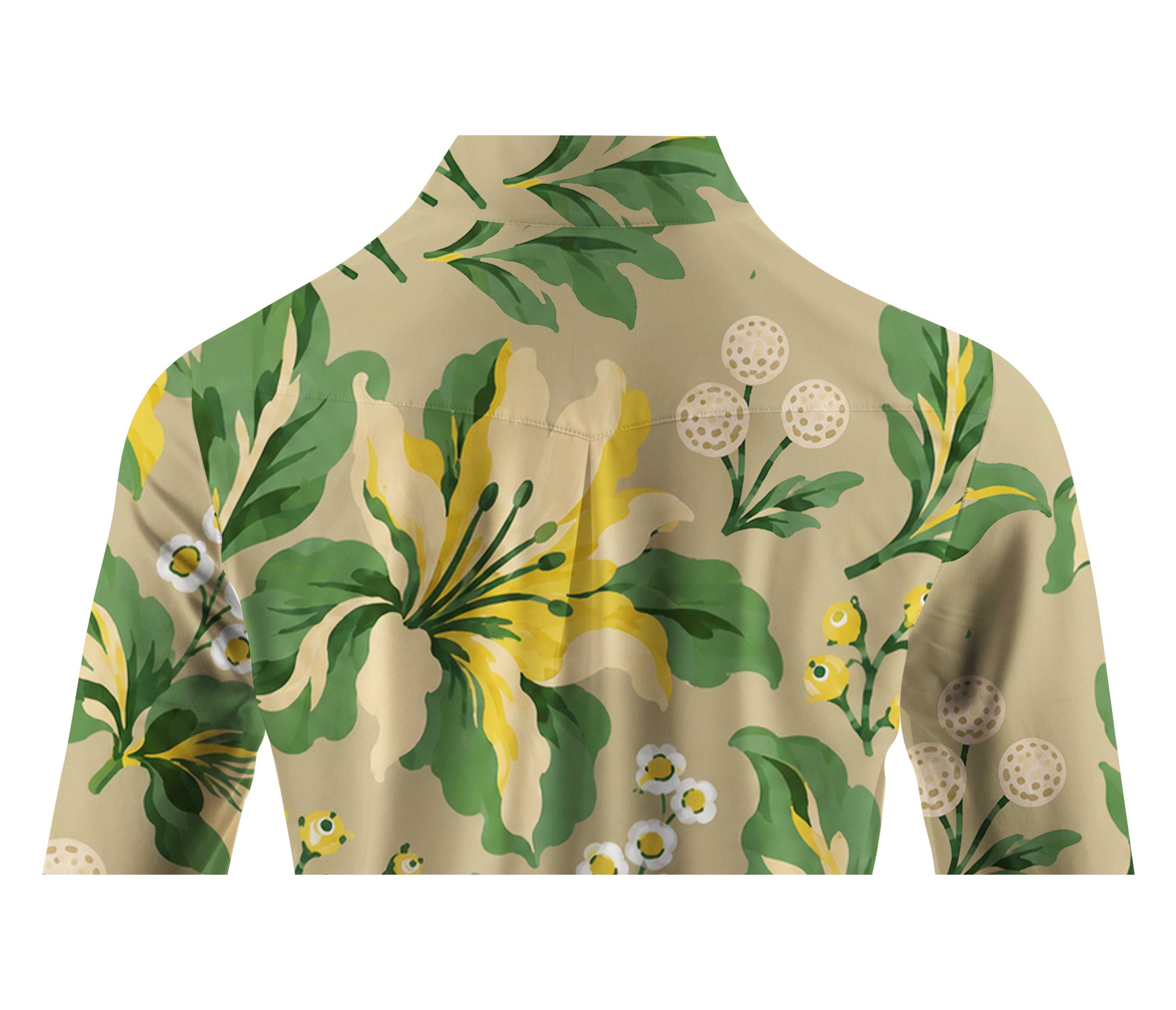 Cherryswing Women's Oversized Tropical Blooms Long Sleeve Golf Shirt