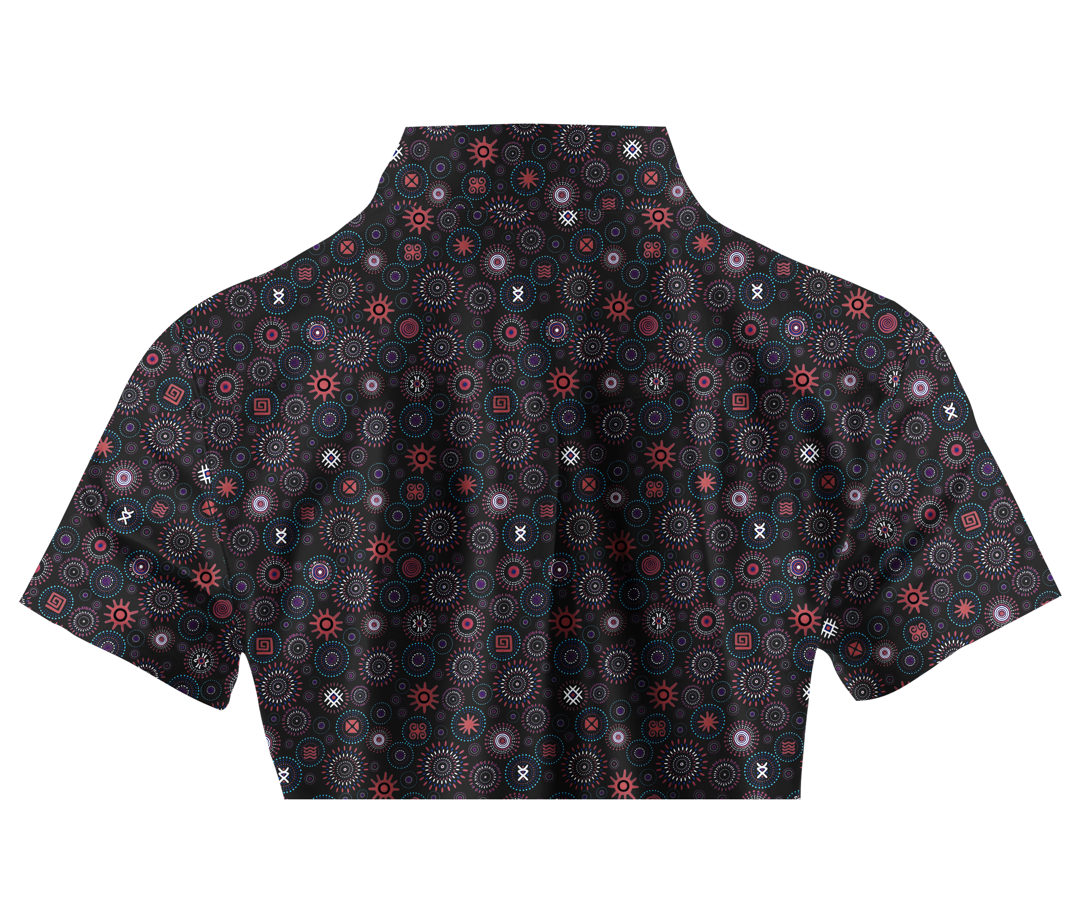 Cherryswing Women's Medallion Mosaic Short Sleeve Golf Shirt