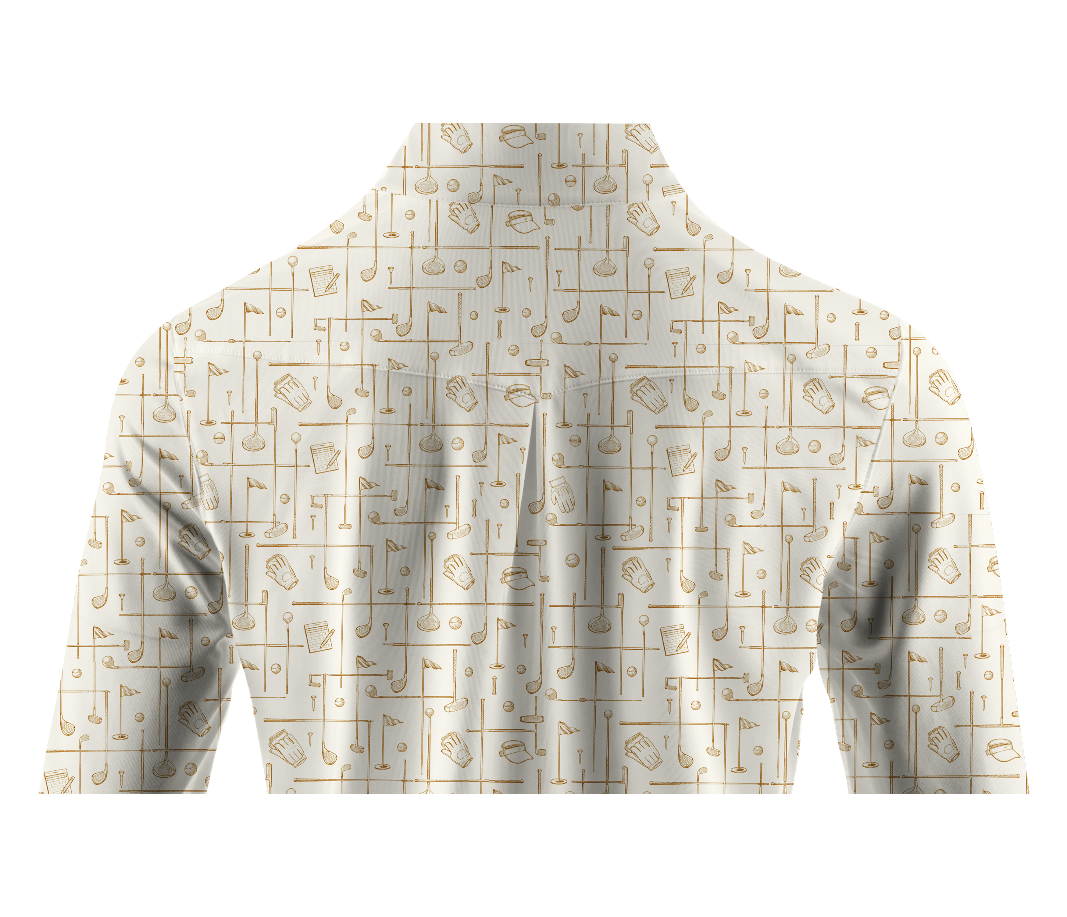 Cherryswing Women's Golden Grid Long Sleeve Golf Shirt