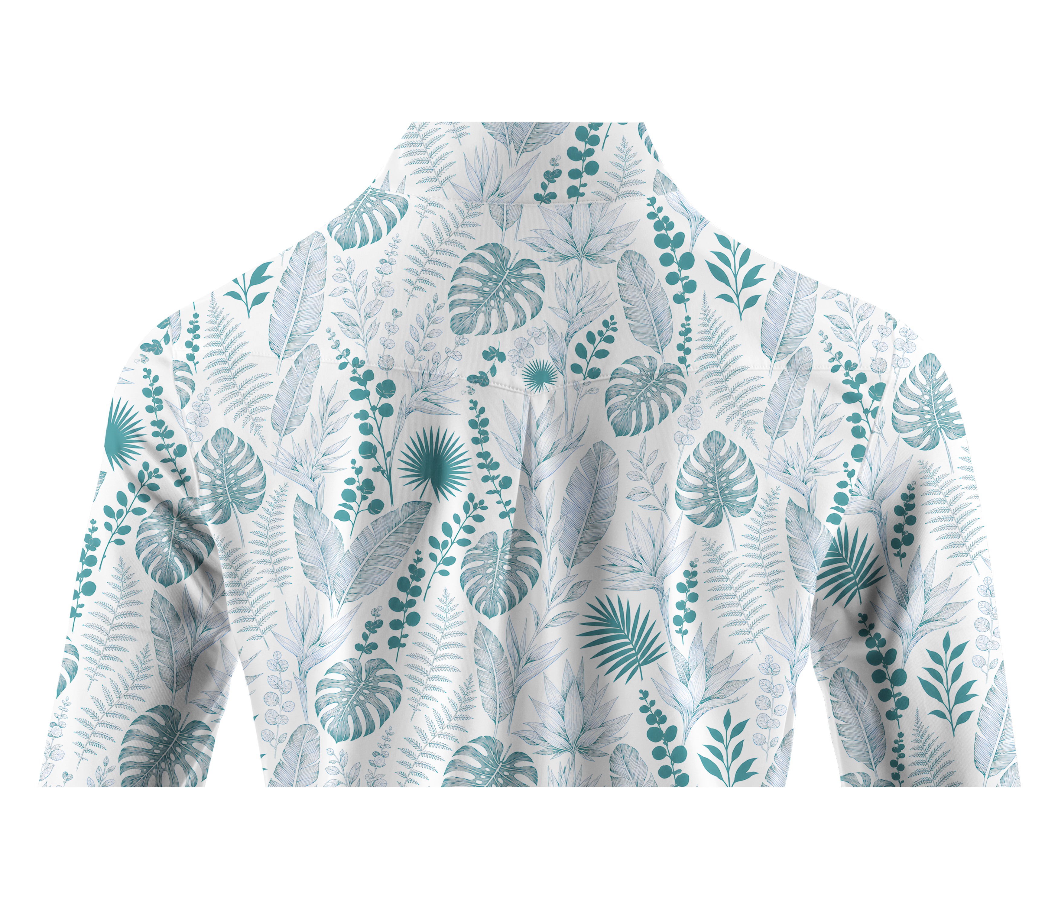 Cherryswing Women's Tropical Leaf Long Sleeve Golf Shirt