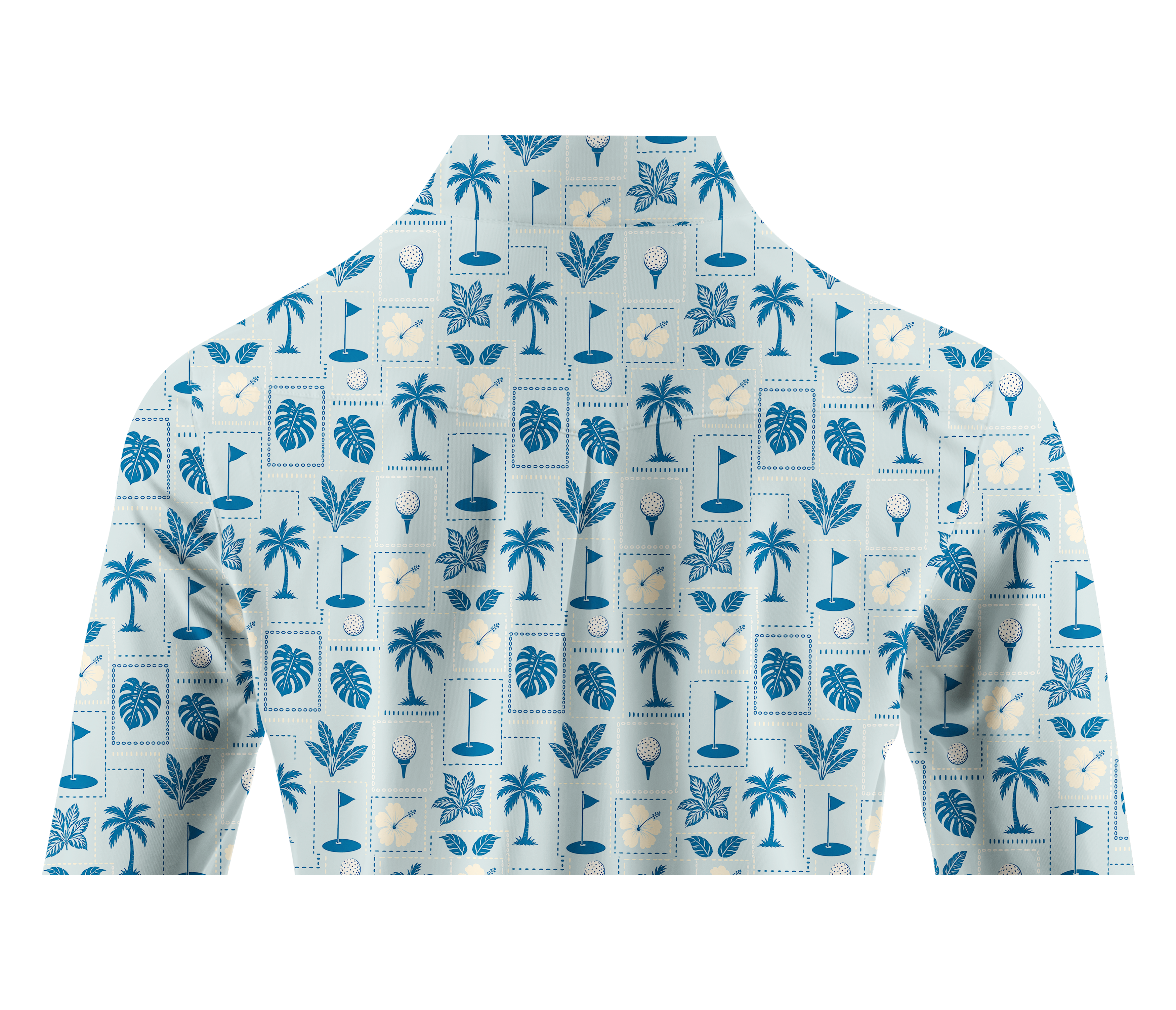 Cherryswing Women's Tropic Grid Long Sleeve Golf Shirt