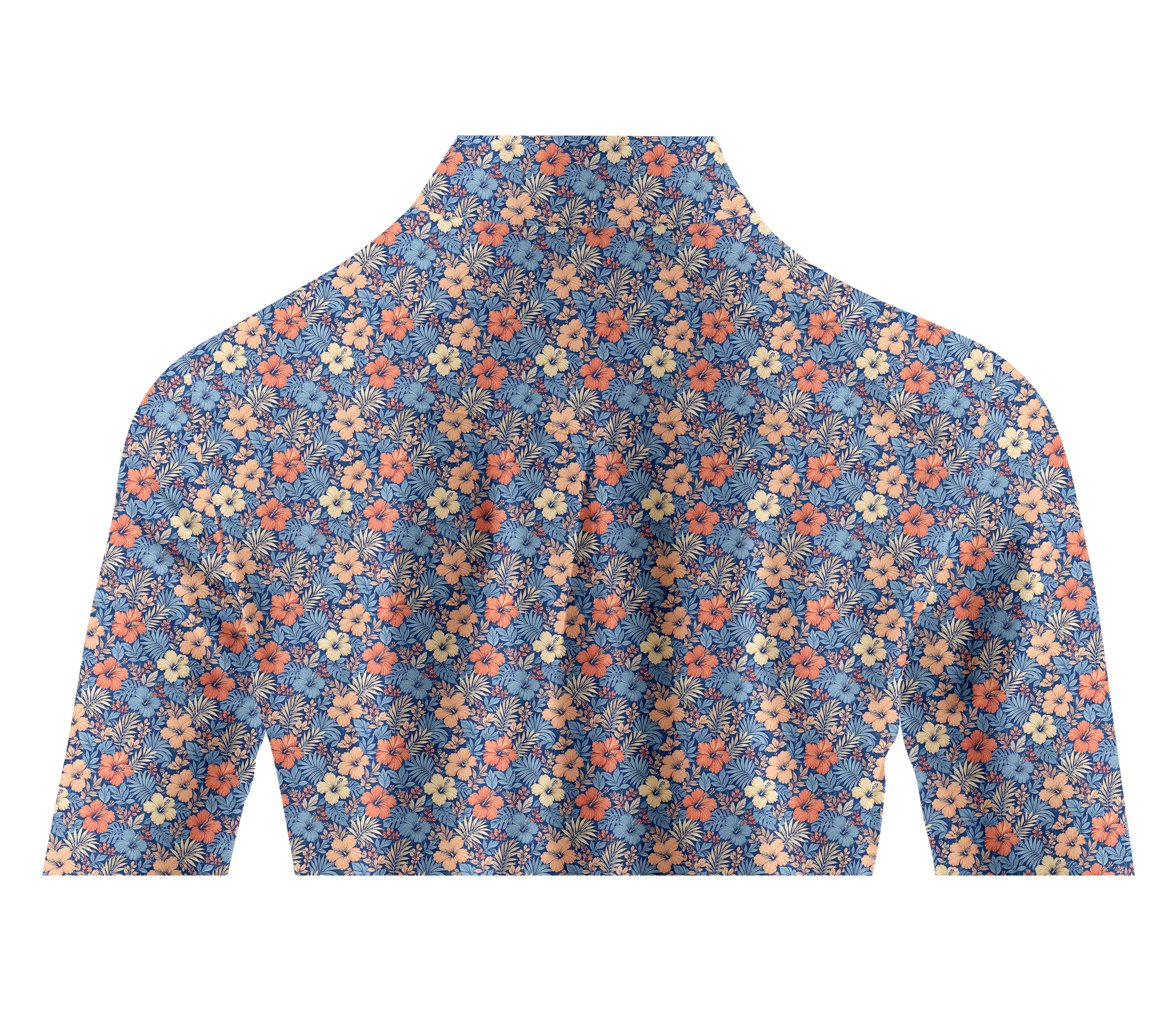 Cherryswing Women's Retro Tropical Bloom Long Sleeve Golf Shirt