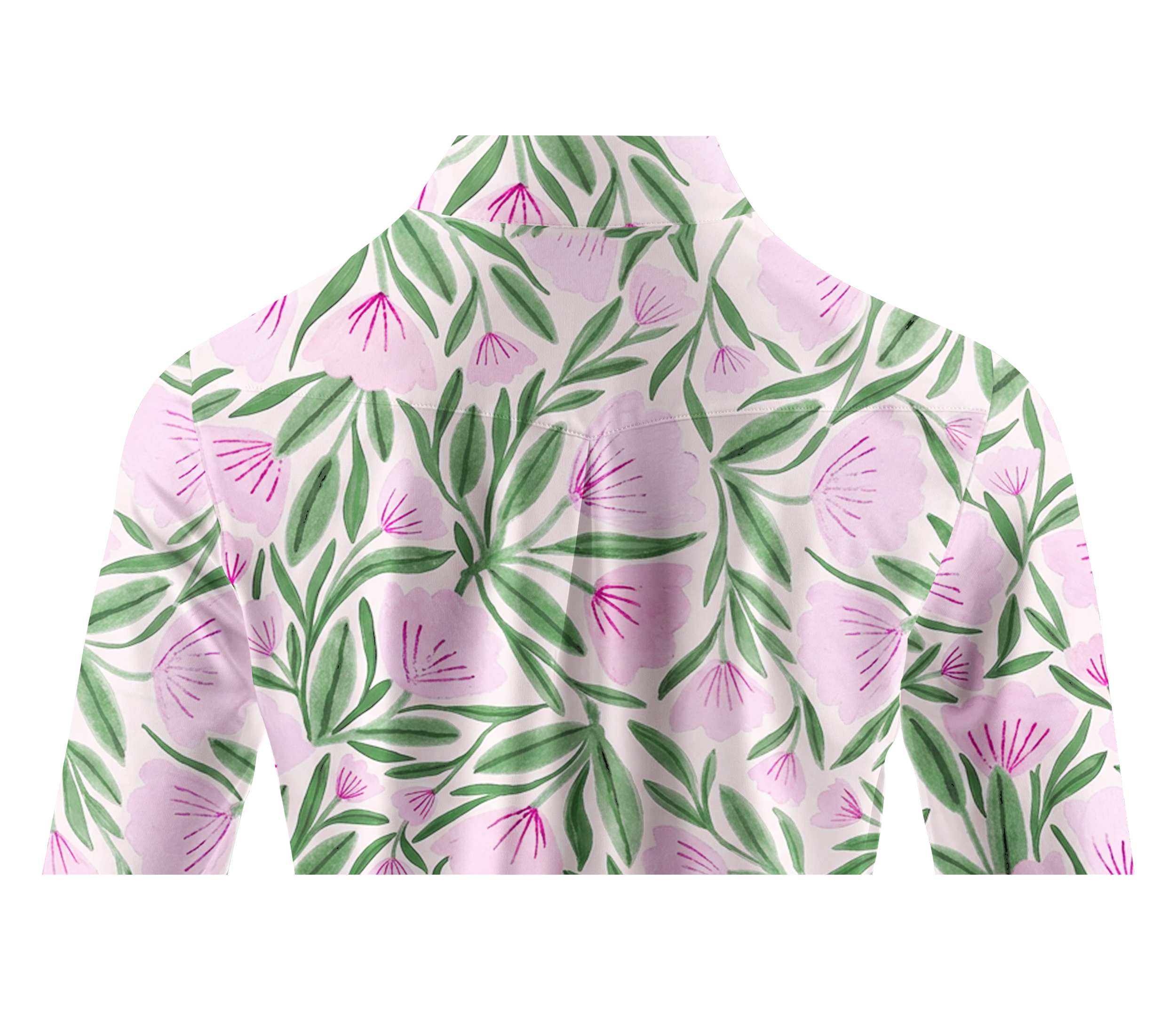 Cherryswing Women's Spring Bloom Watercolor Long Sleeve Golf Shirt
