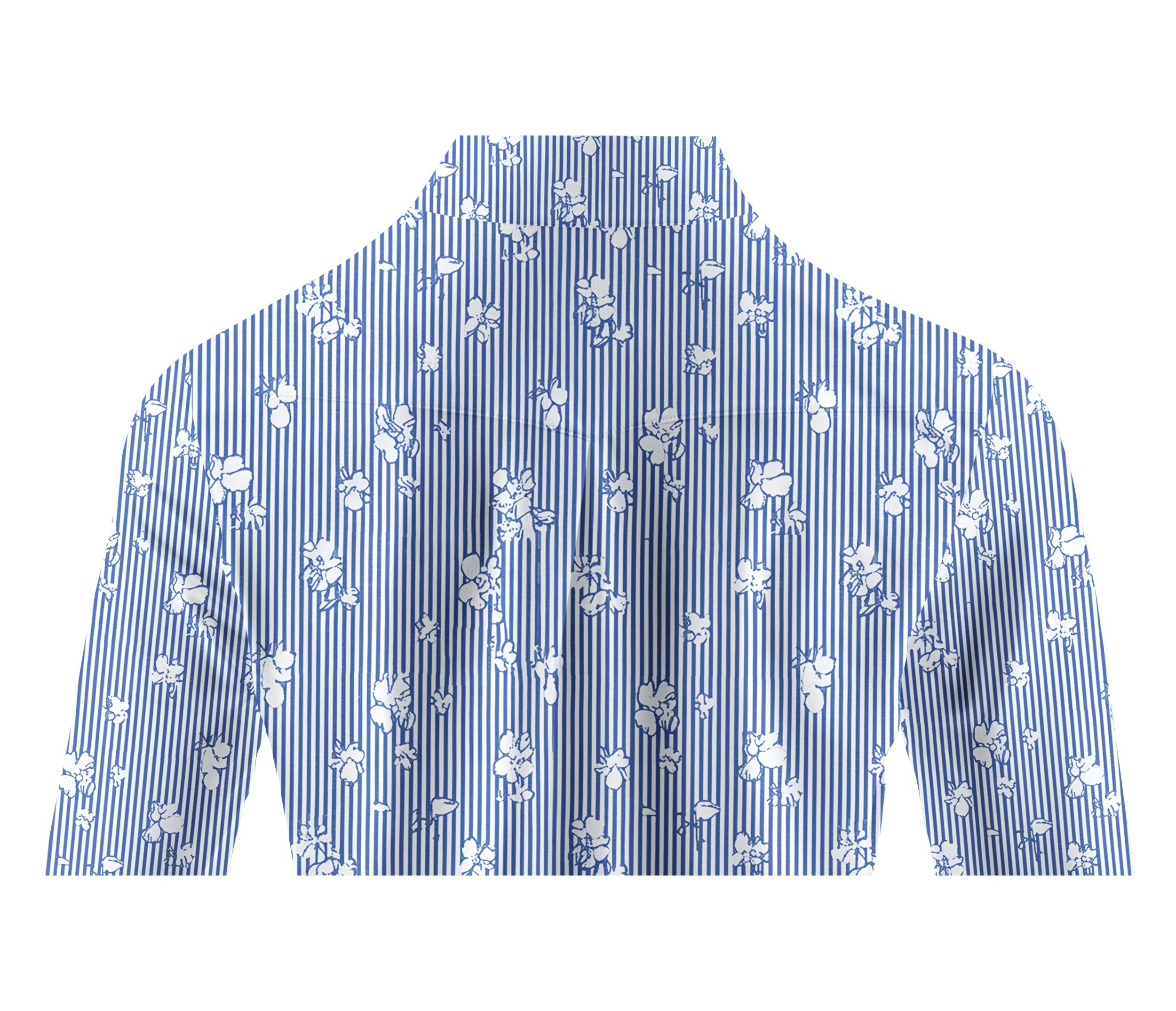 Cherryswing Women's Nautical Floral Stripe Long Sleeve Golf Shirt