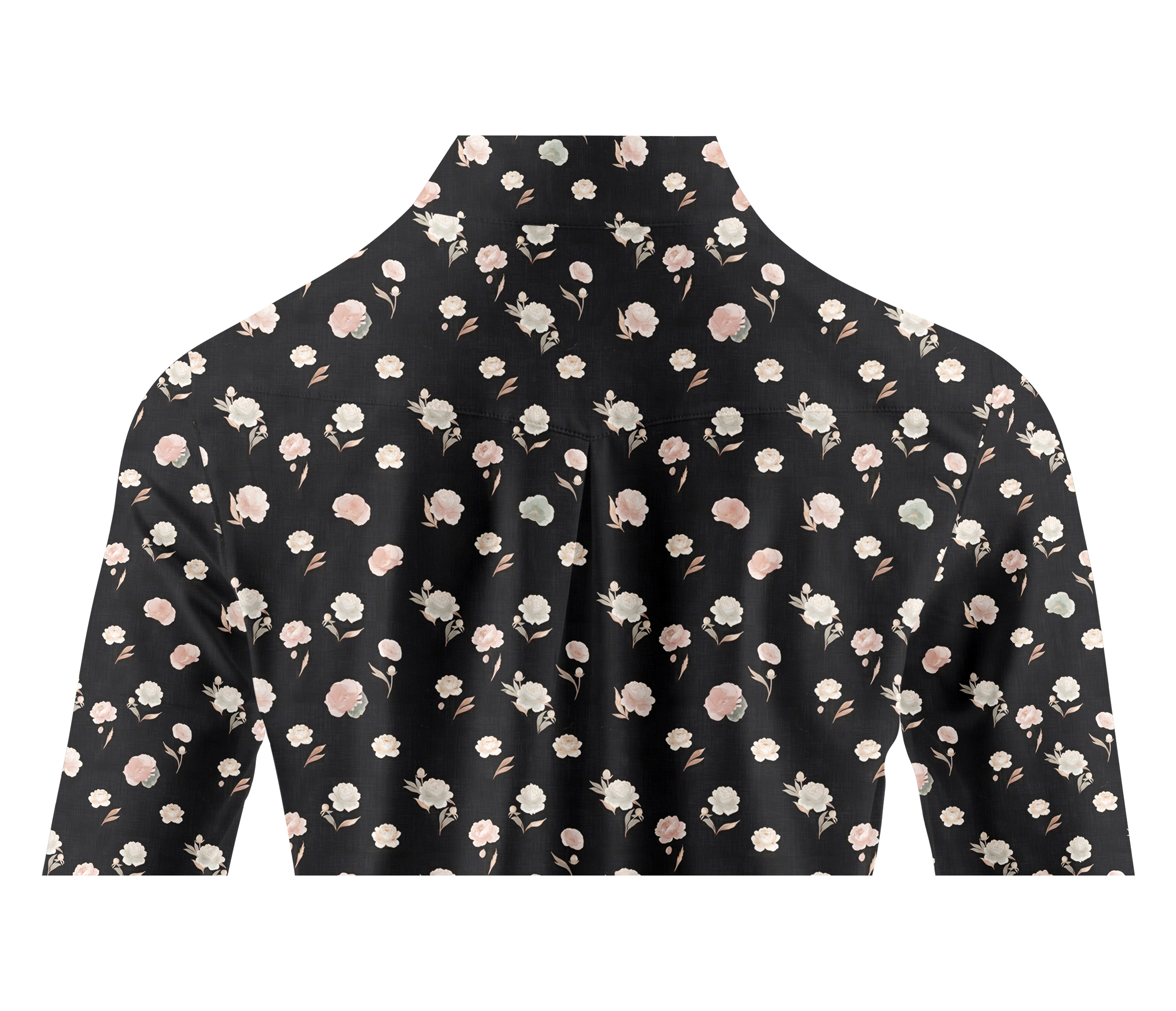 Cherryswing Women's Midnight Rose Garden Long Sleeve Golf Shirt