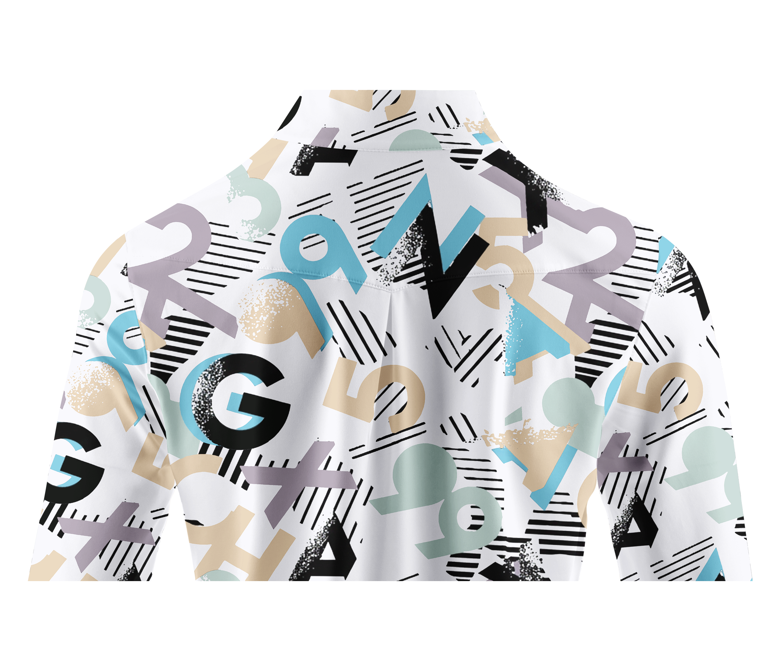 Cherryswing Women's Typographic Rhythm Long Sleeve Golf Shirt