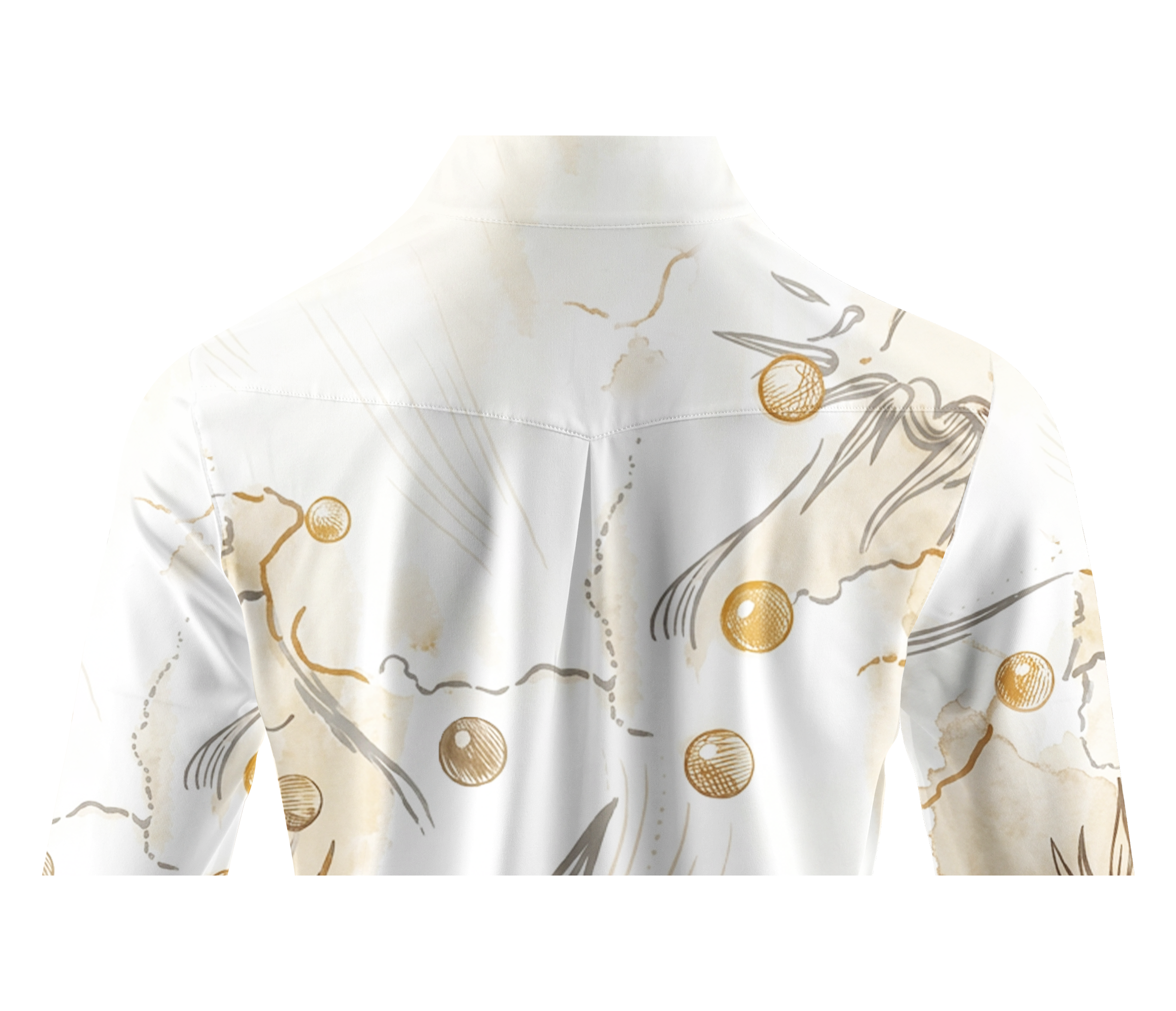Cherryswing Women's Golden Harvest Illustration Long Sleeve Golf Shirt