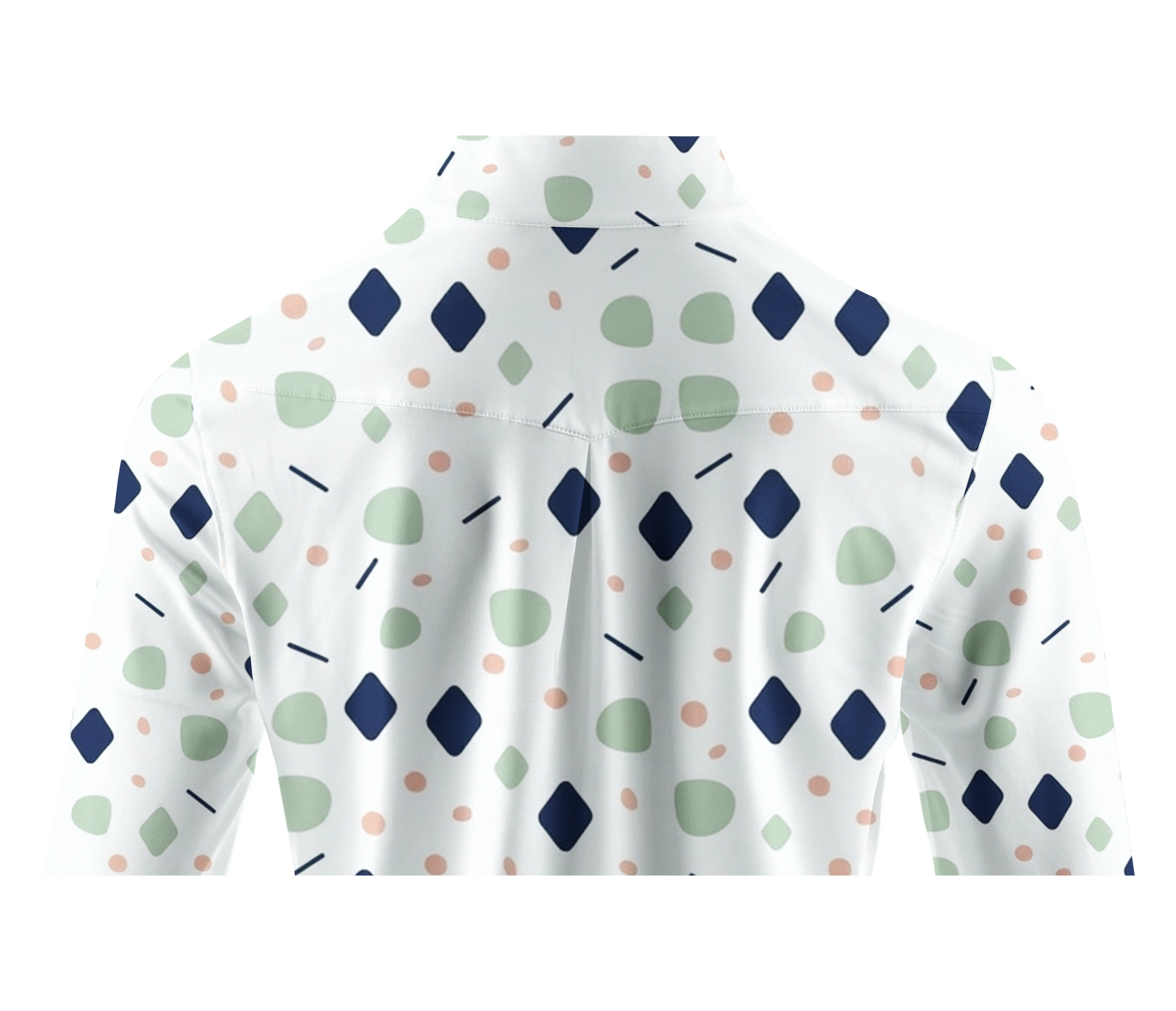Cherryswing Women's Geometric Confetti Long Sleeve Golf Shirt