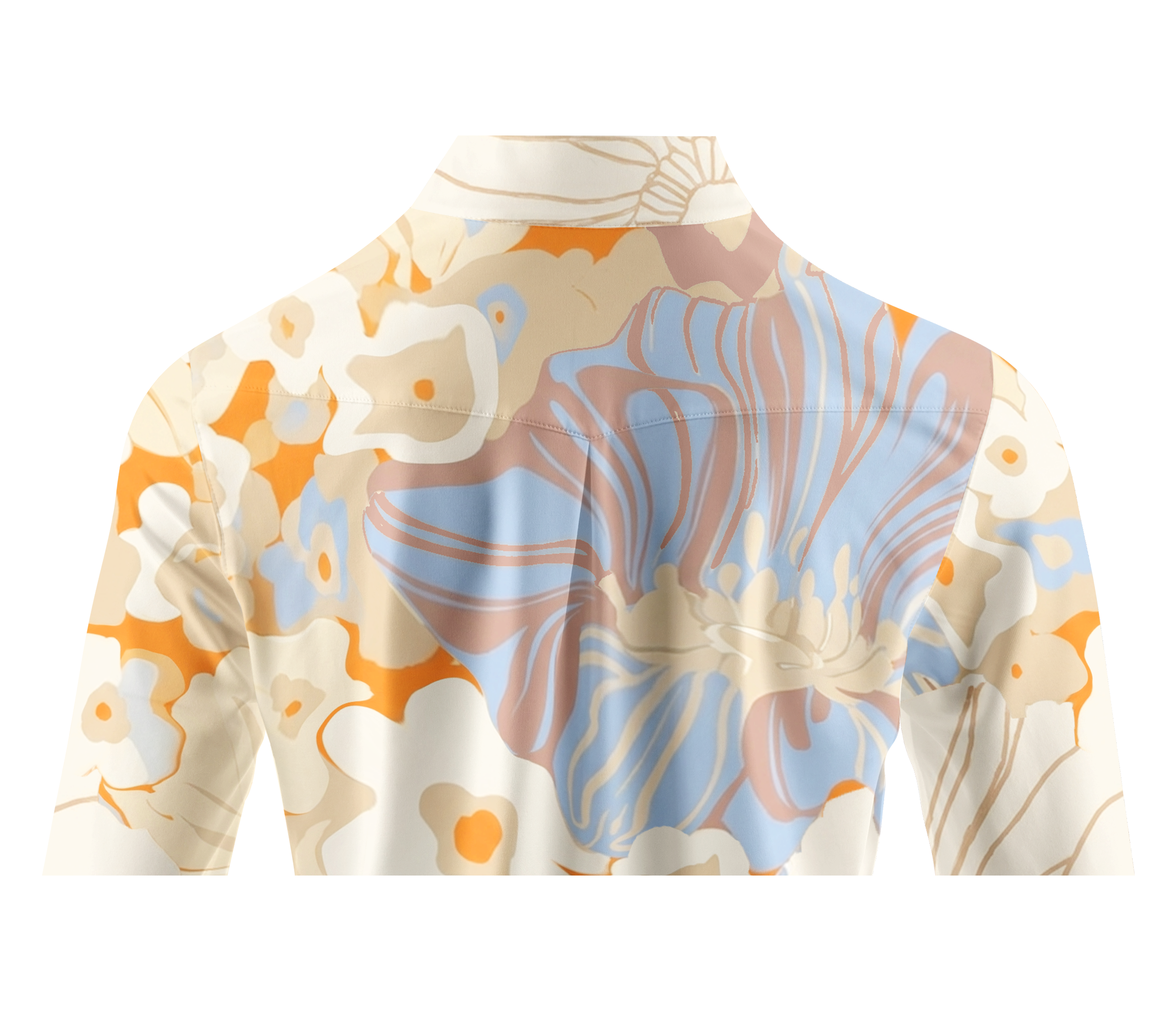 Cherryswing Women's Sunset Floral Abstract Long Sleeve Golf Shirt