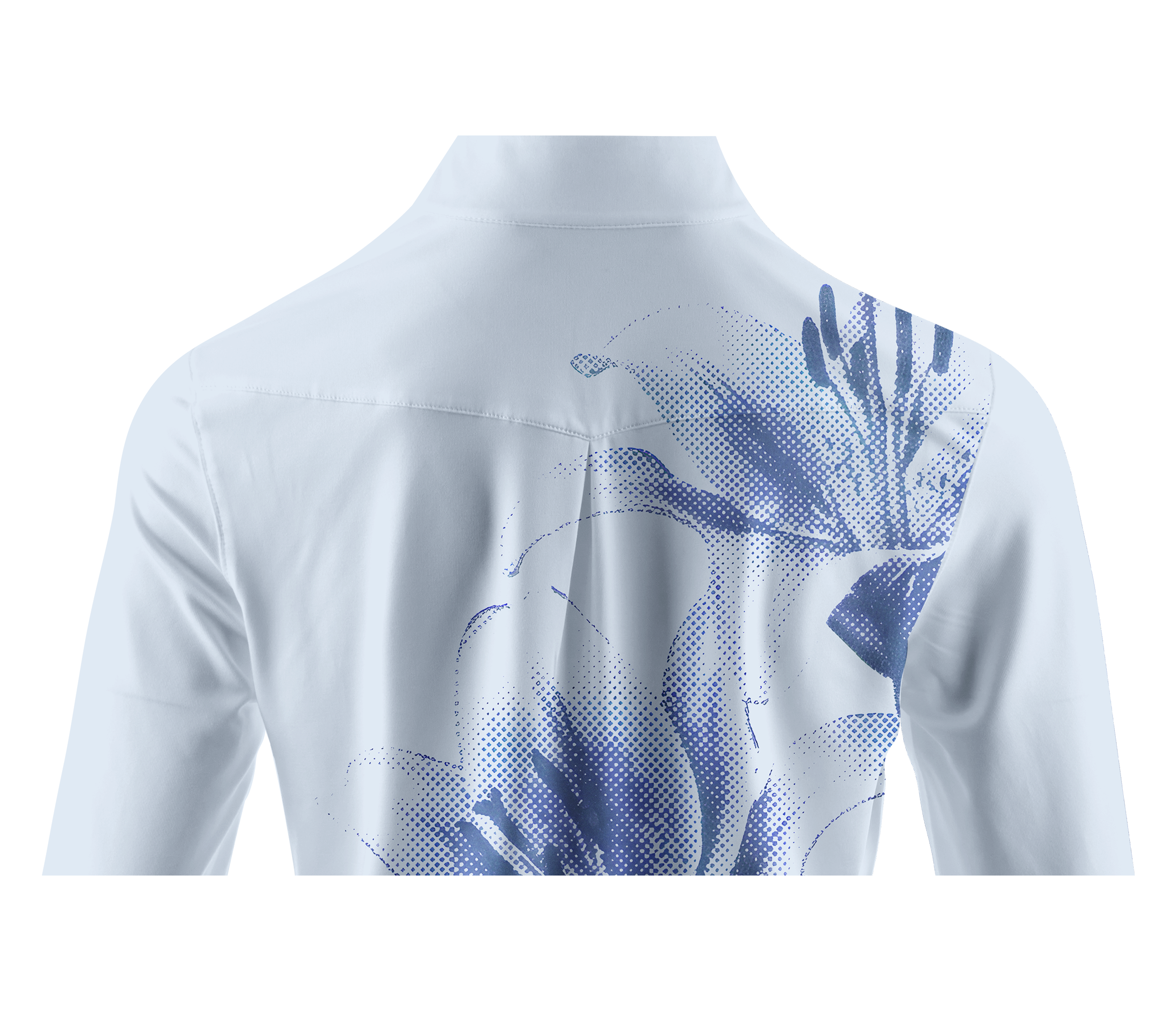 Cherryswing Women's Artistic Halftone Lily Long Sleeve Golf Shirt