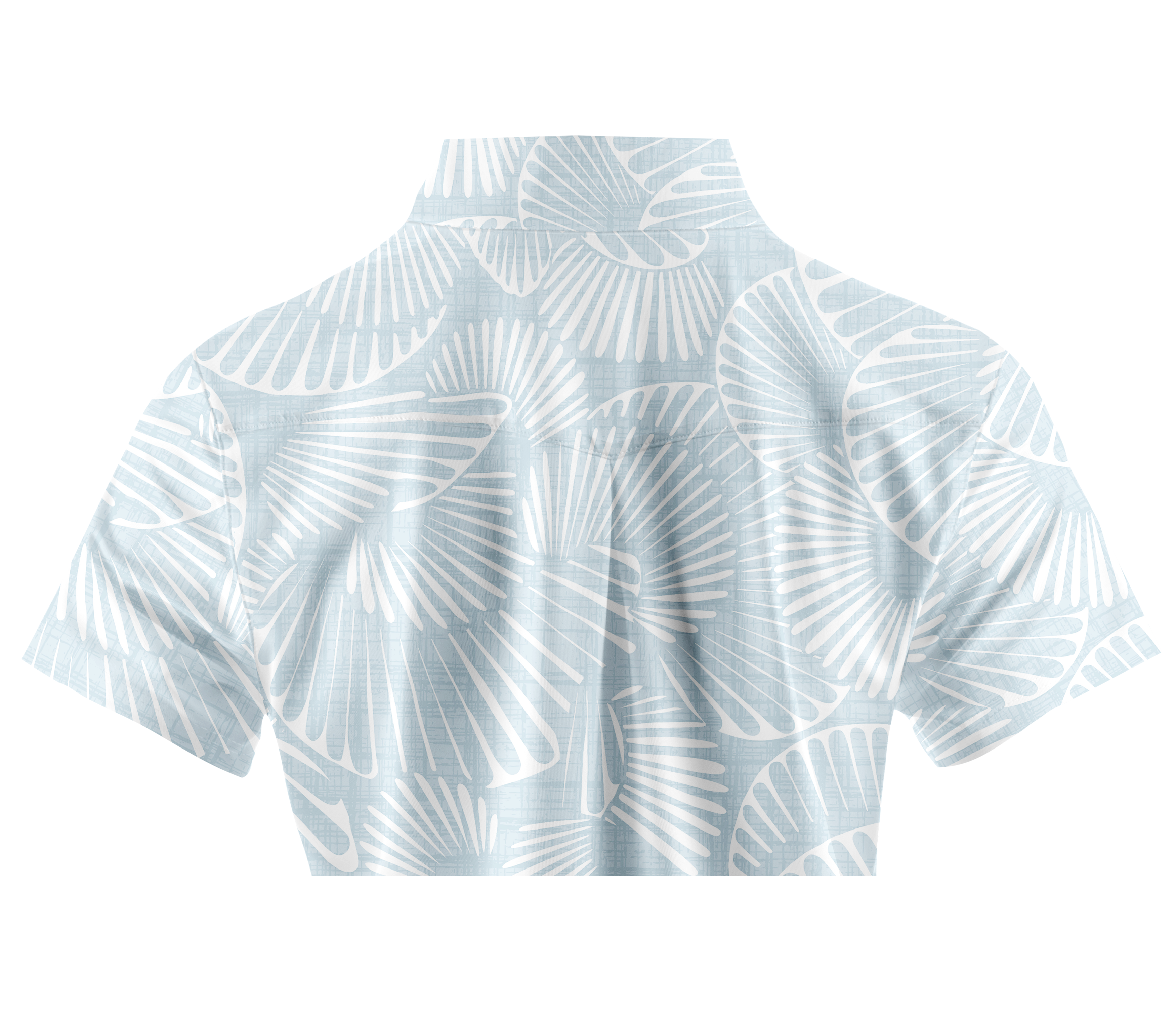 Cherryswing Women's Geometric Fan Leaf Short Sleeve Golf Shirt